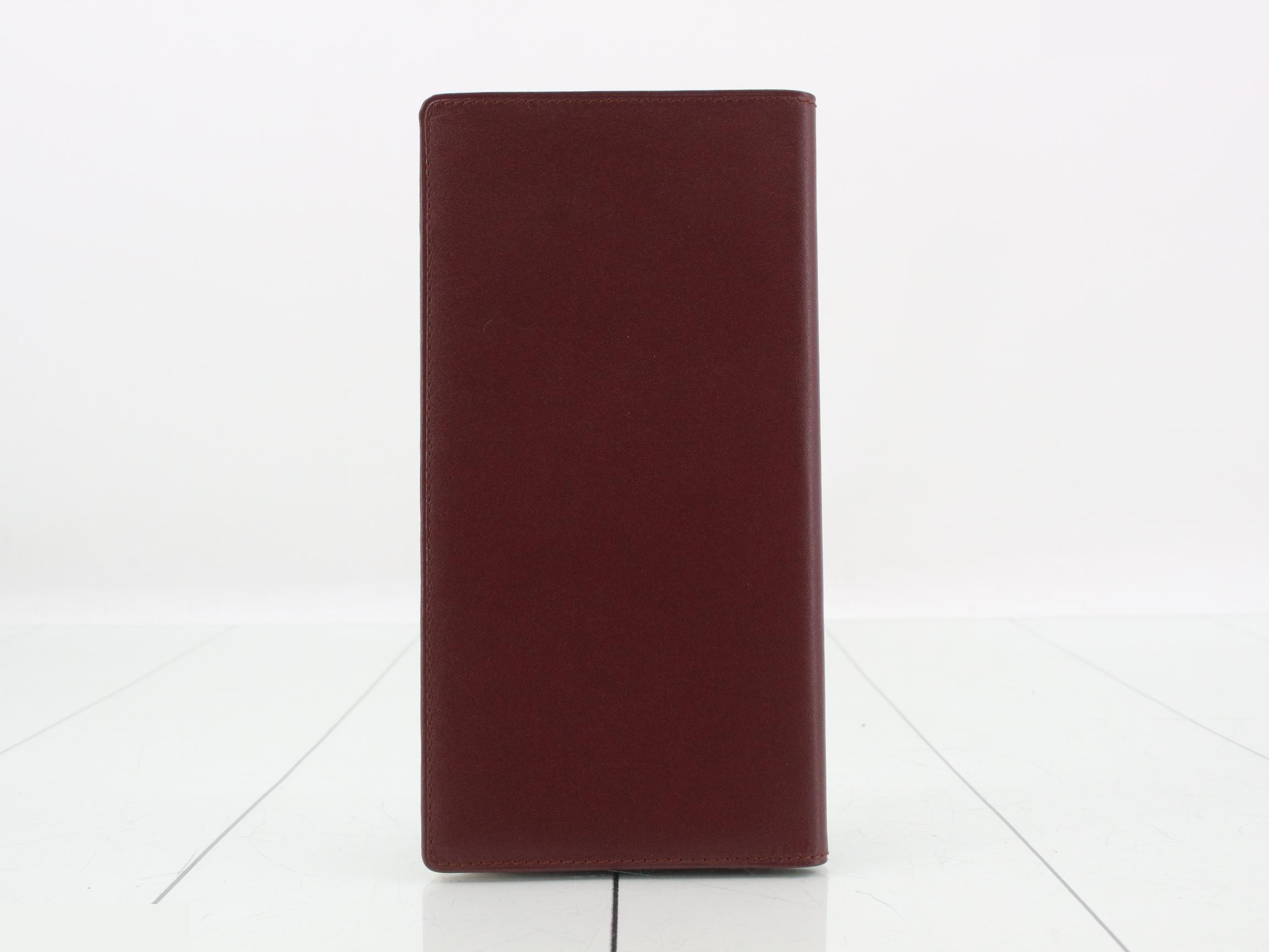 Unused Must Line bi-fold long wallet, burgundy. — view 2