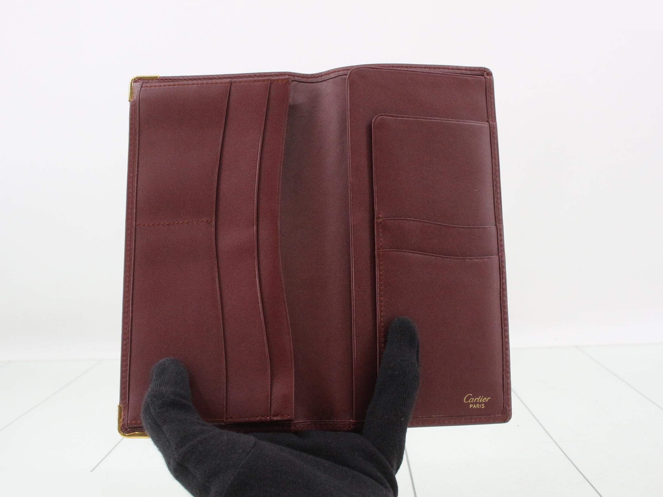 Unused Must Line bi-fold long wallet, burgundy. — view 4