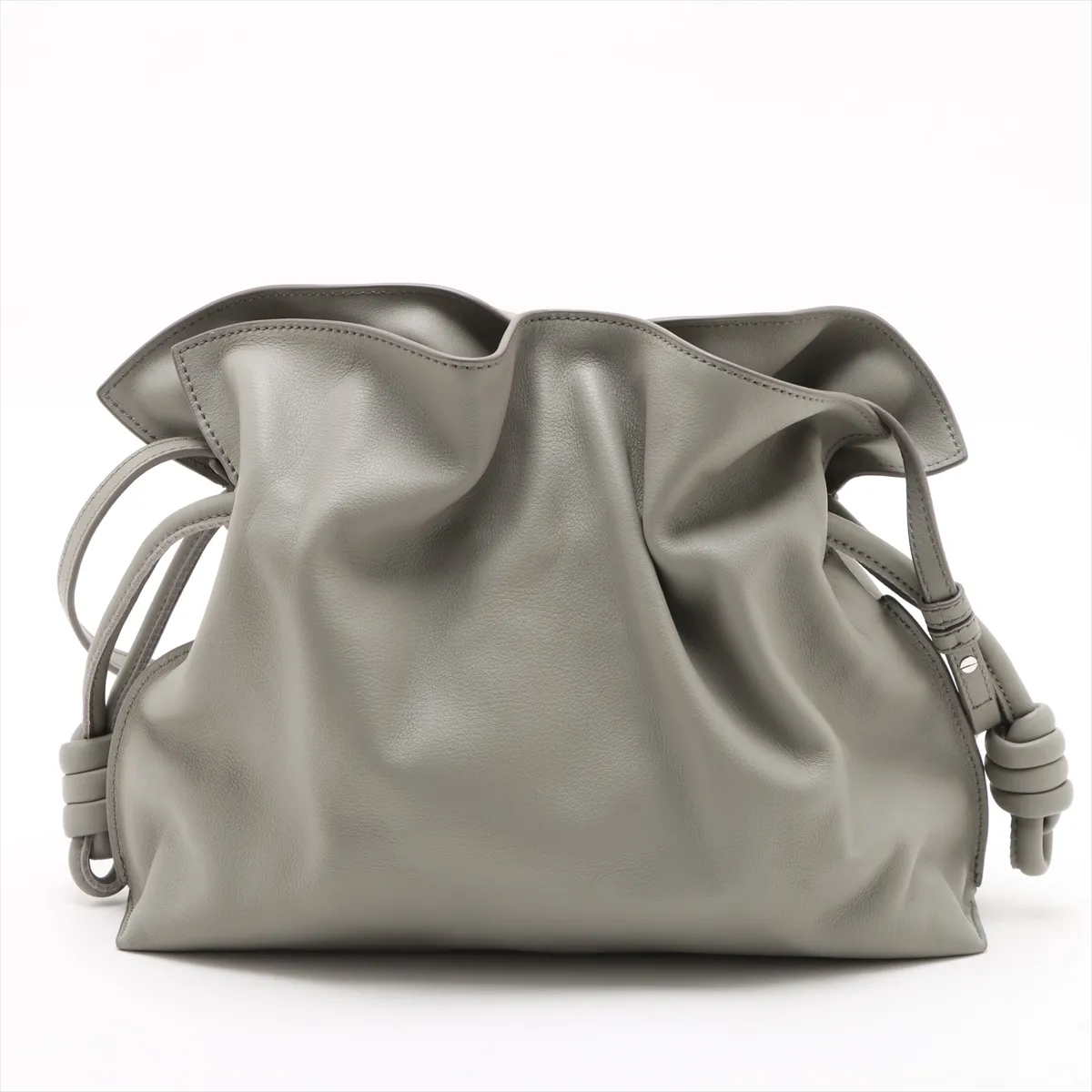Flamenco Clutch Leather Shoulder Bag Gray — view 2