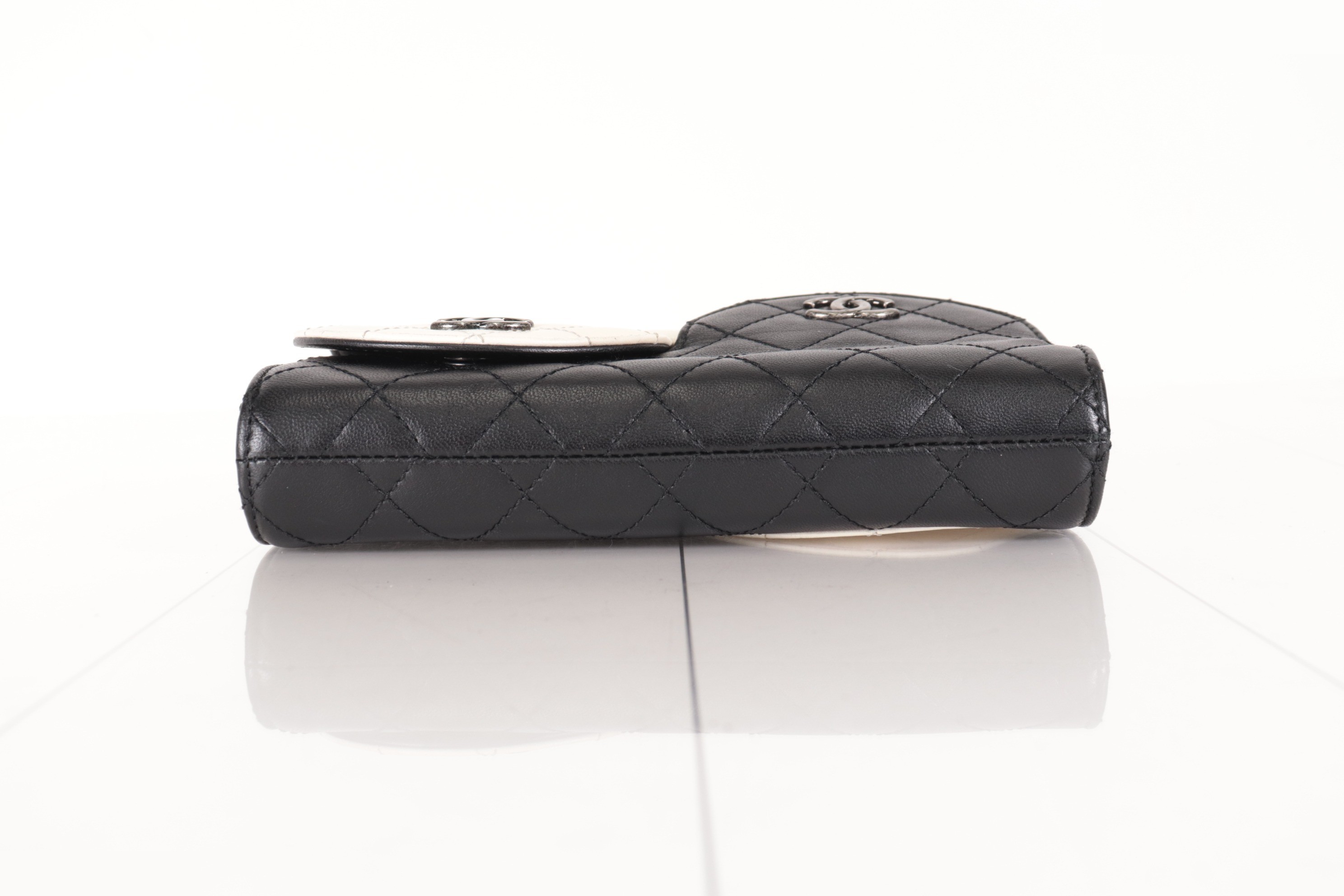 Bicolor Lambskin Chain Shoulder Bag, Item No. 22 — view 7