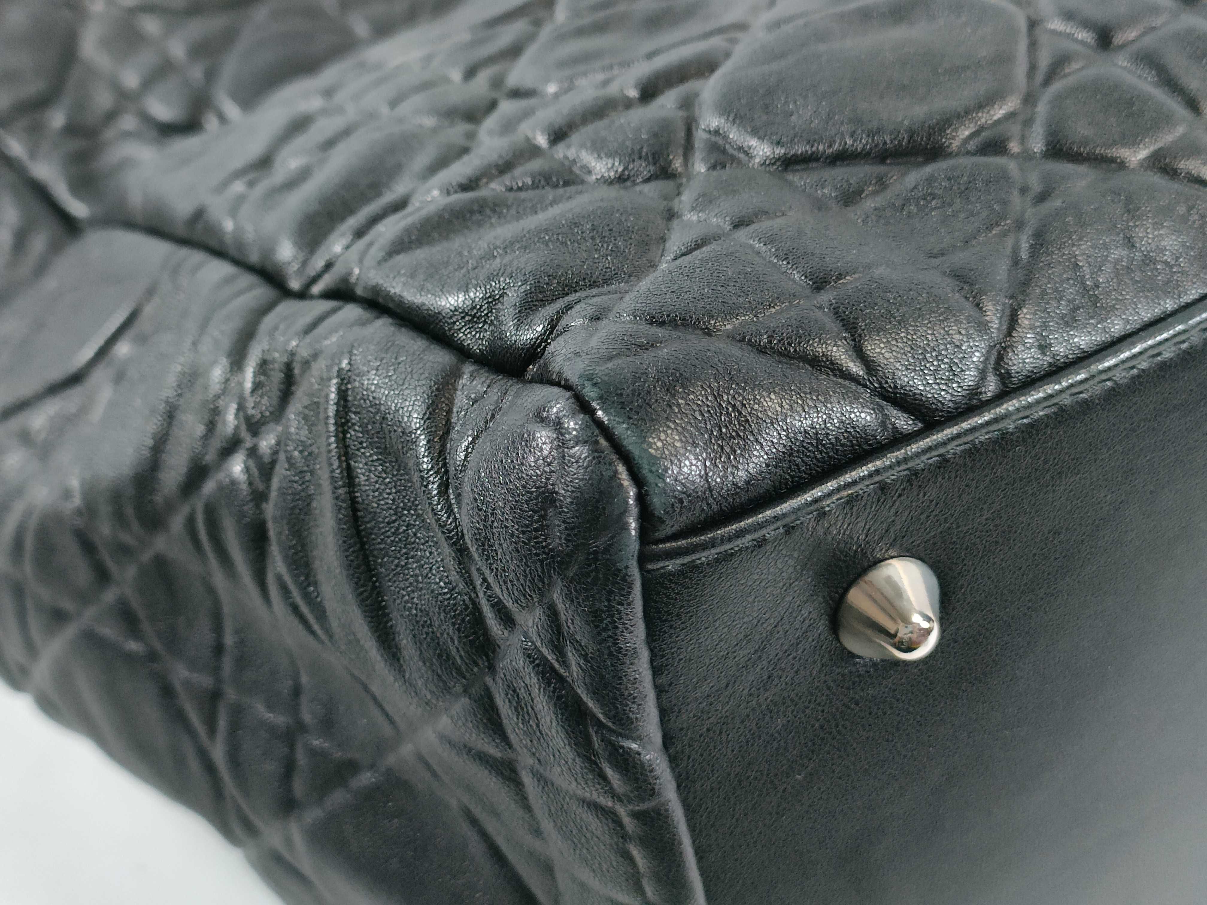 Lady Dior Lambskin Leather Handbag Vintage Tote Bag — view 6
