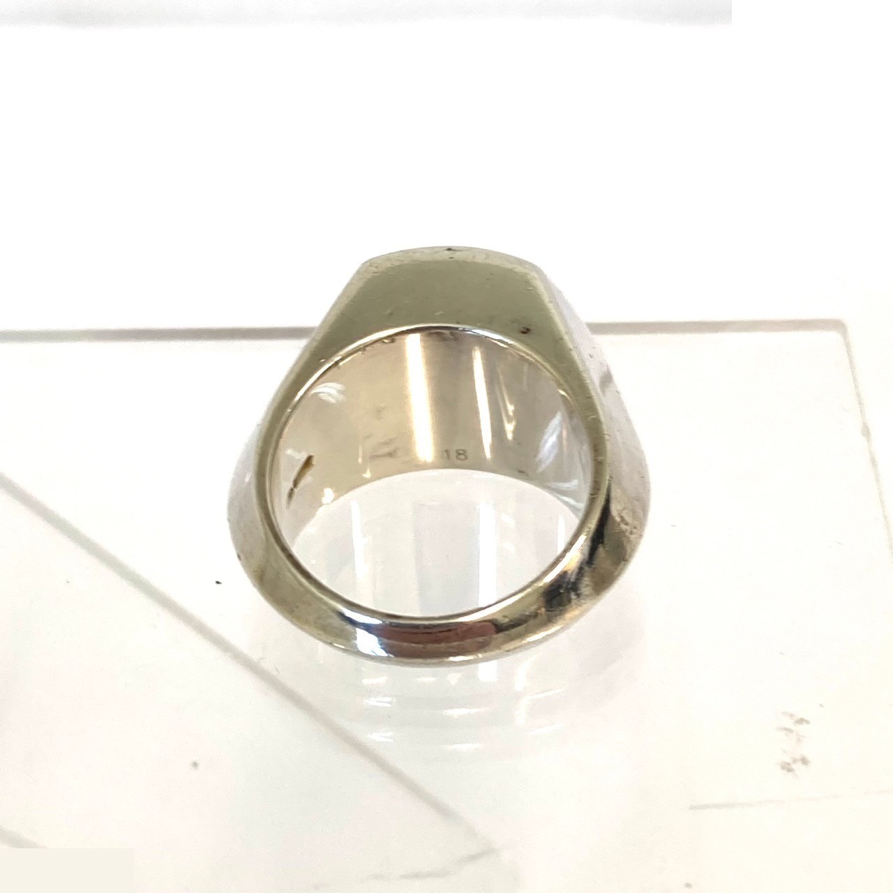 Hexagonal signet ring 925/27.3g #17.5 — view 4