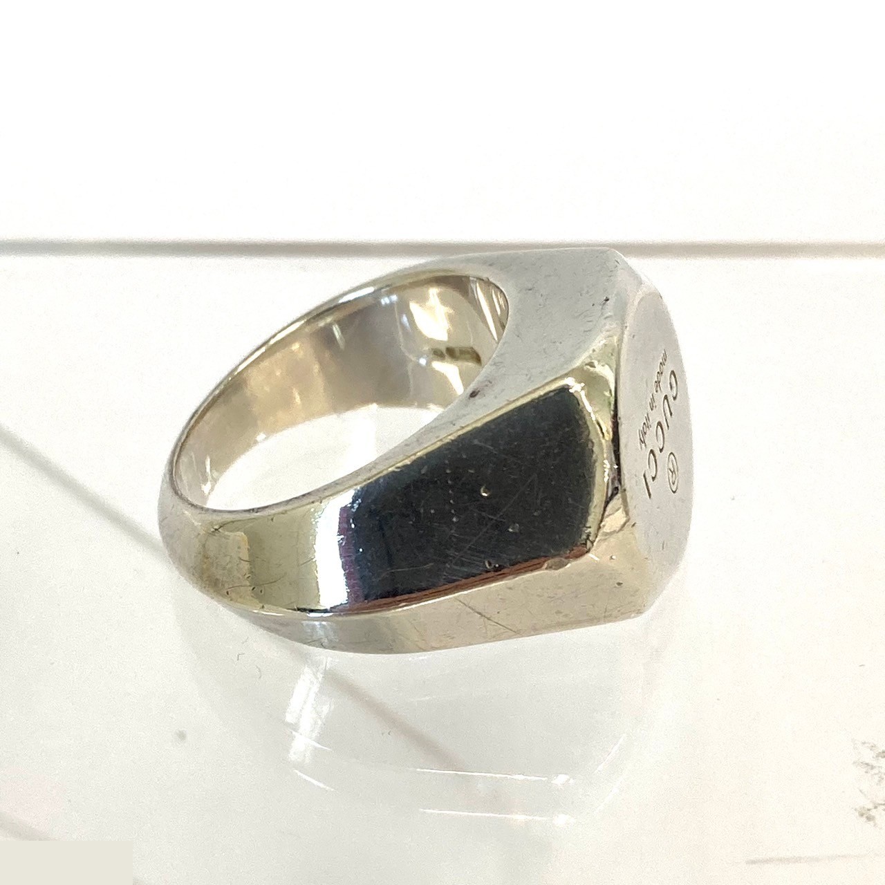 Hexagonal signet ring 925/27.3g #17.5 — view 5