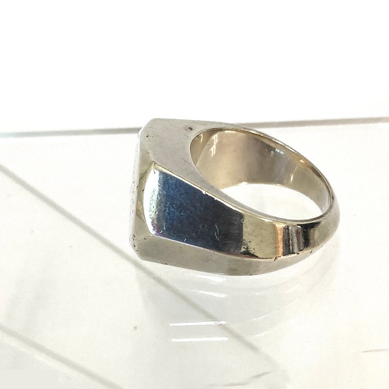 Hexagonal signet ring 925/27.3g #17.5 — view 6