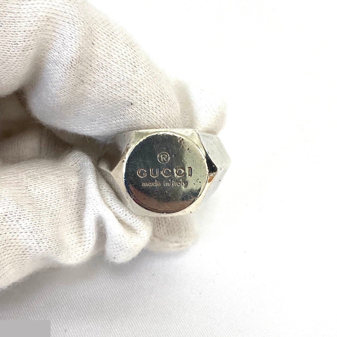 Hexagonal signet ring 925/27.3g #17.5 — view 7