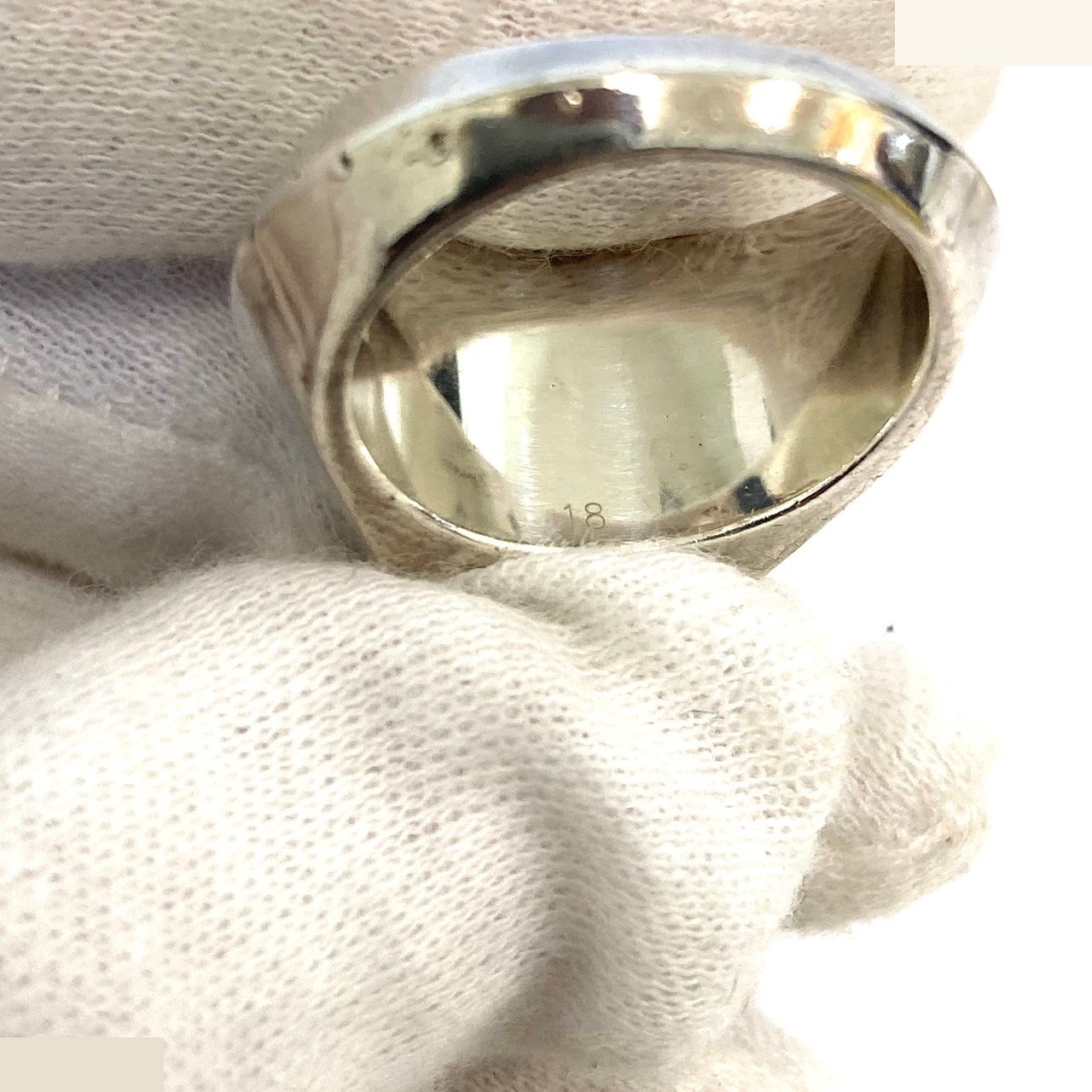 Hexagonal signet ring 925/27.3g #17.5 — view 8