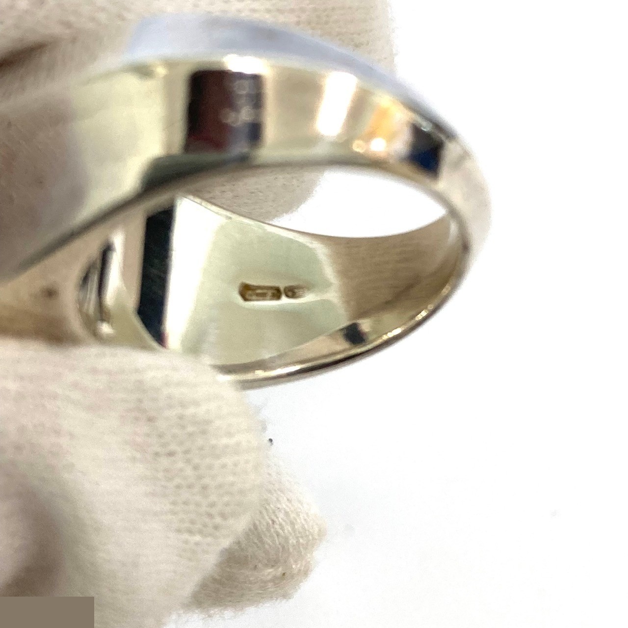 Hexagonal signet ring 925/27.3g #17.5 — view 9