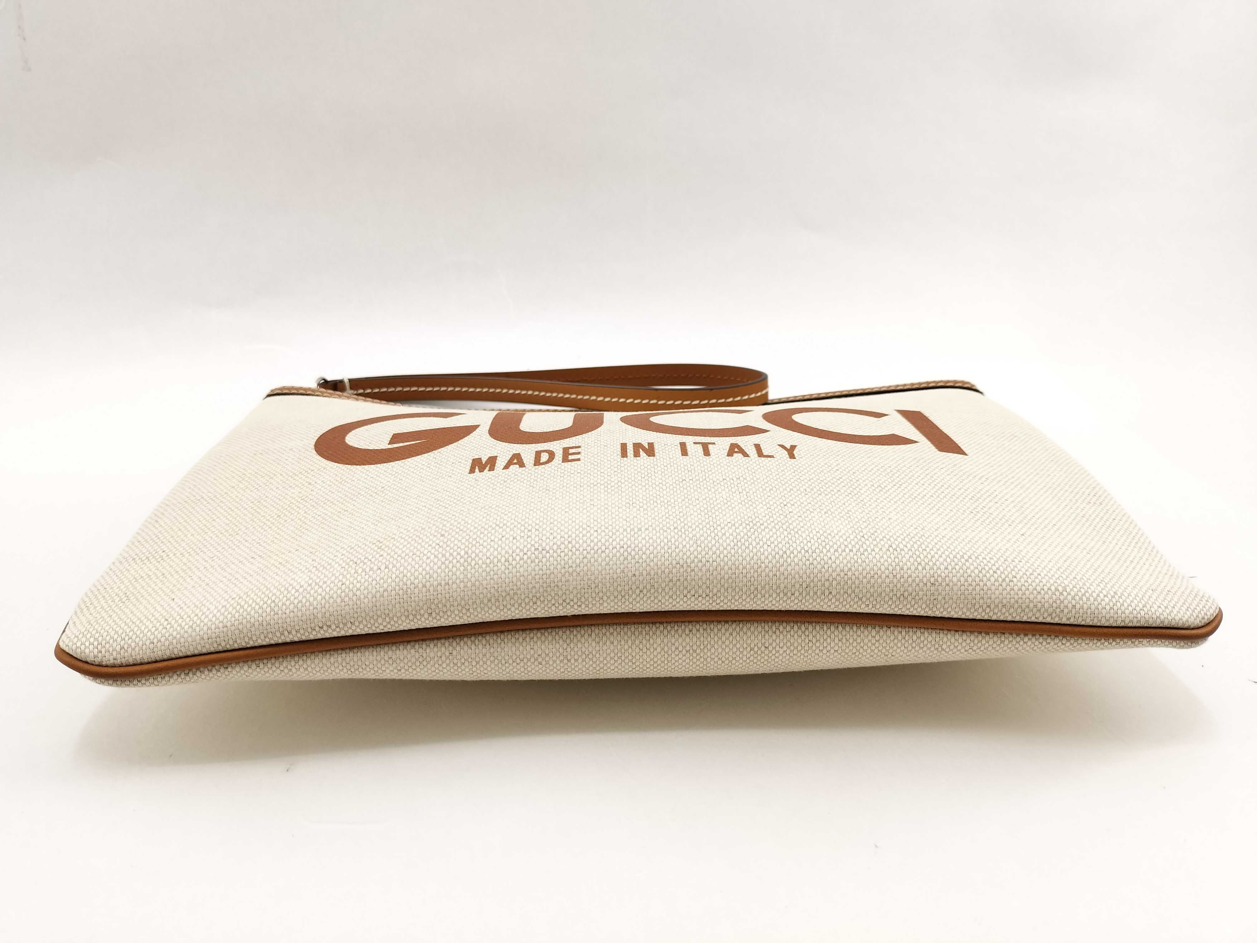 logo print clutch bag, silver hardware, 777165 clutch bag — view 3