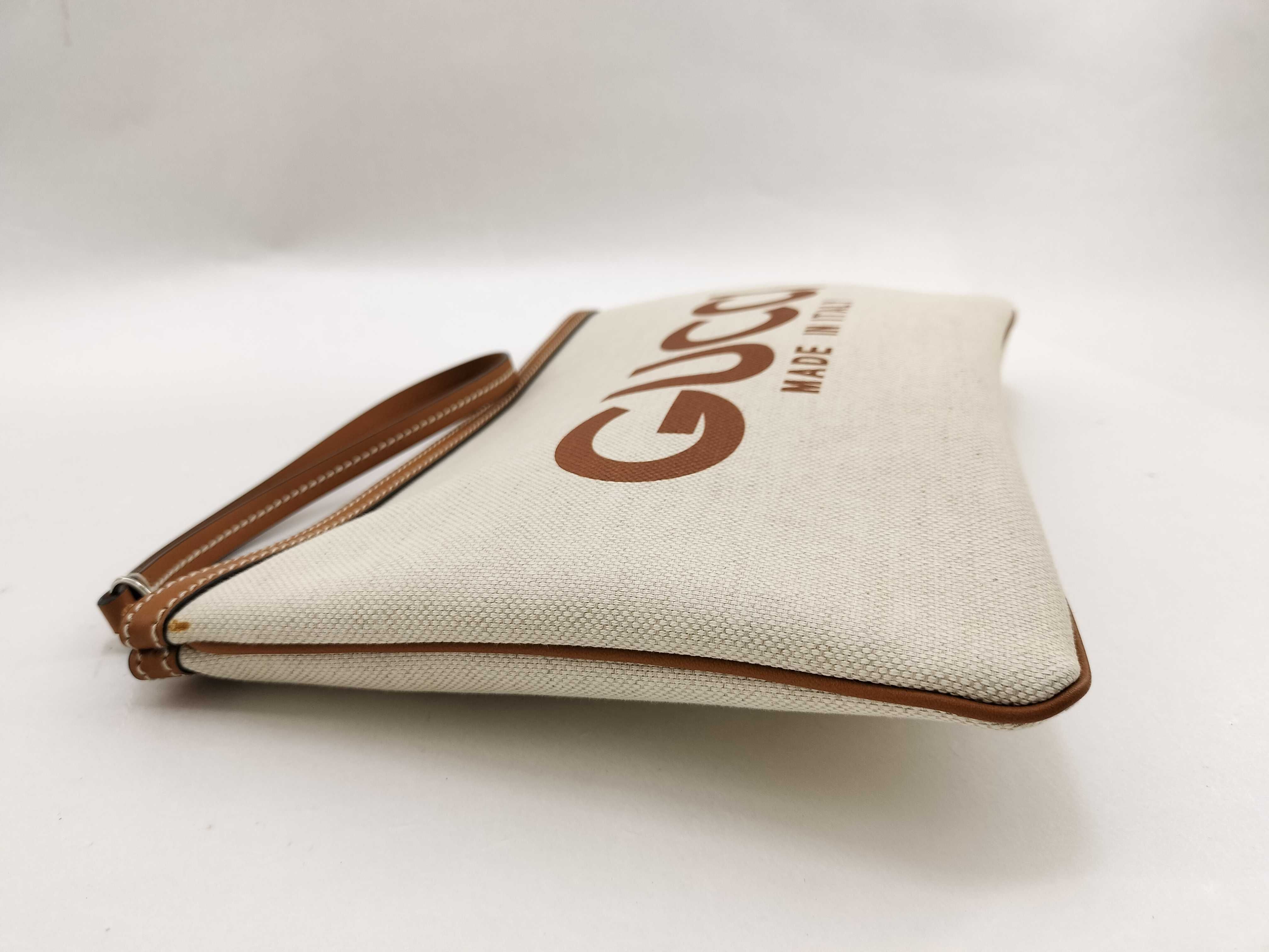logo print clutch bag, silver hardware, 777165 clutch bag — view 10