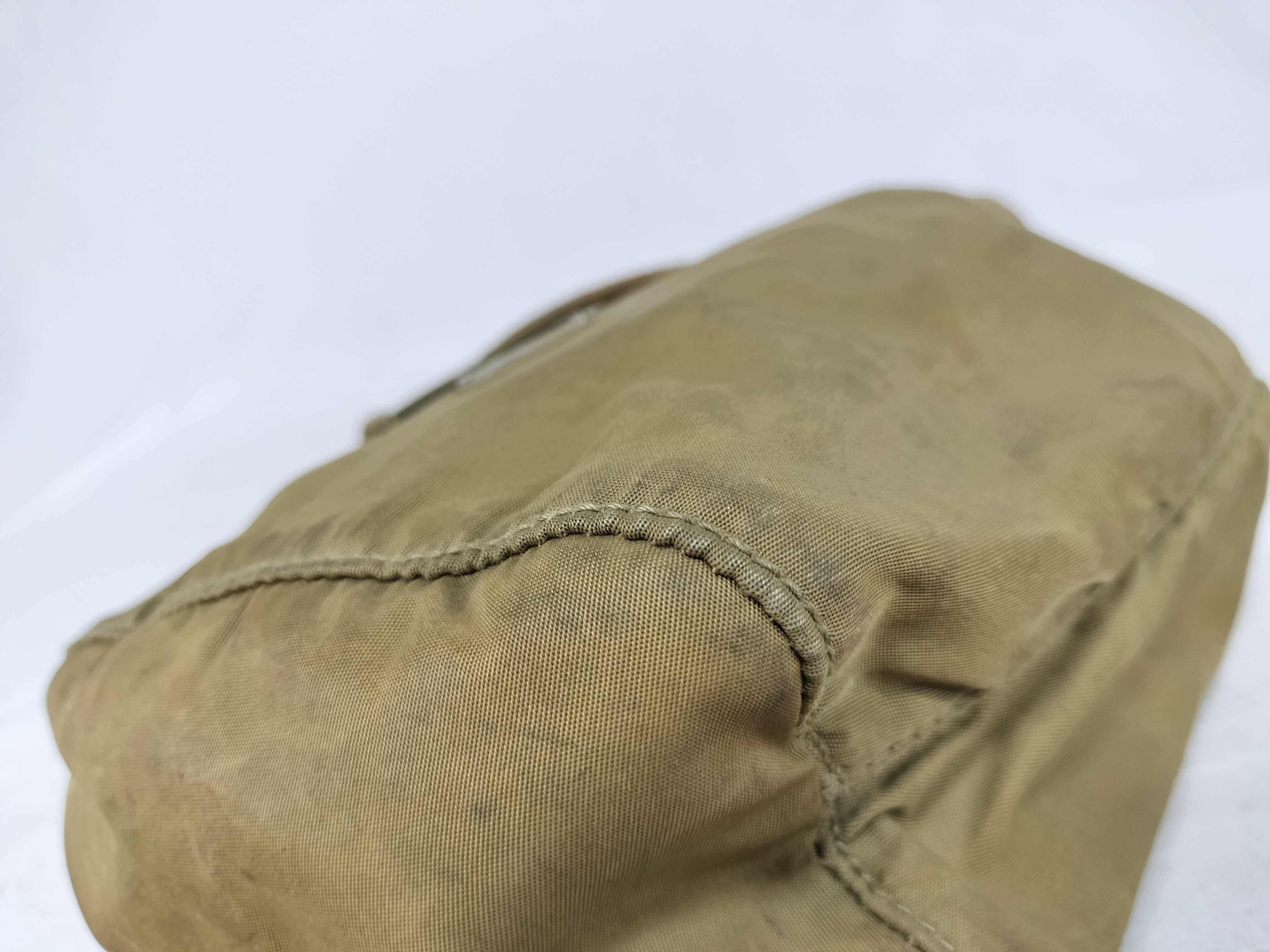 nylon drawstring pouch, khaki. — view 3