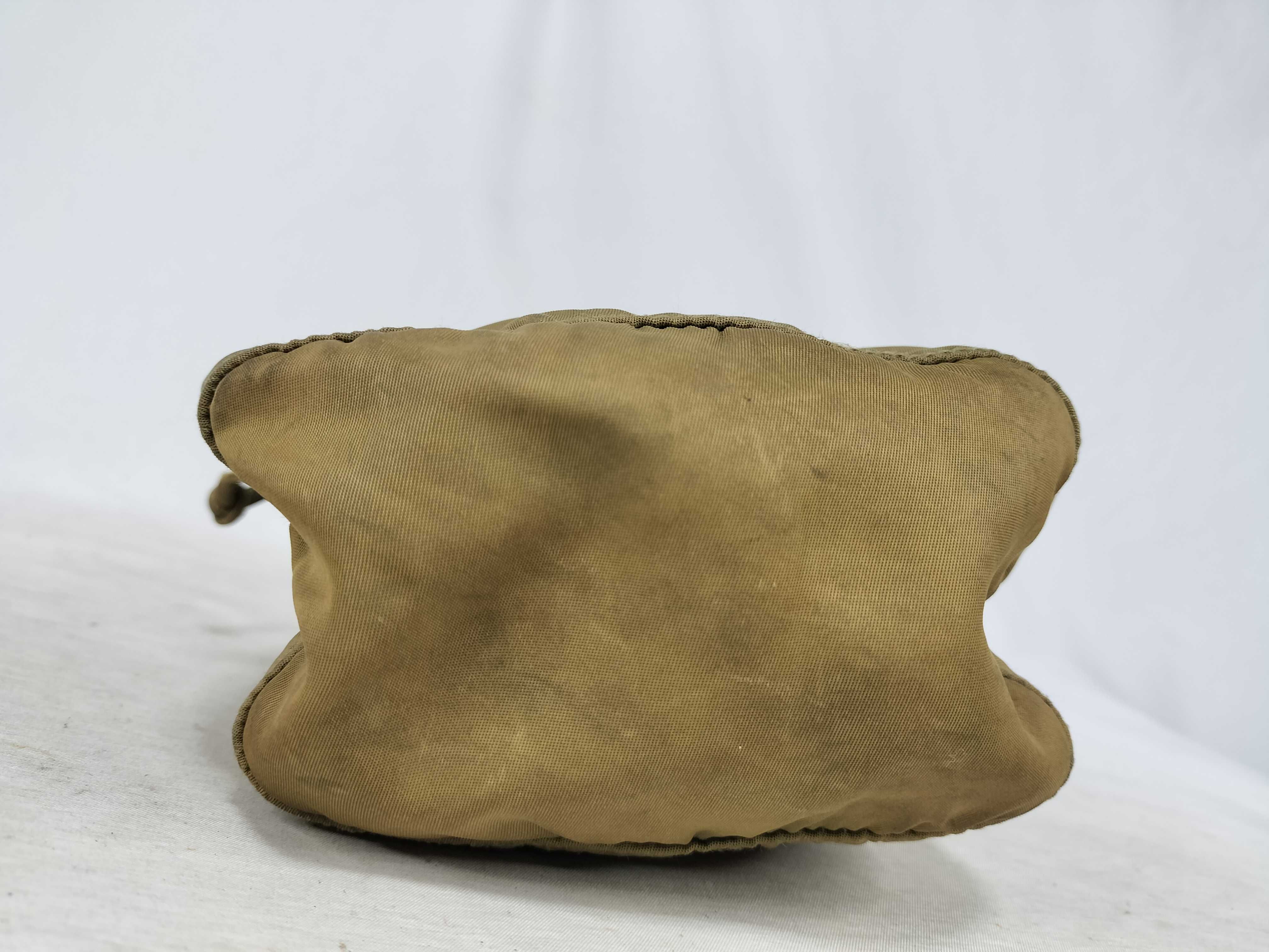 nylon drawstring pouch, khaki. — view 4