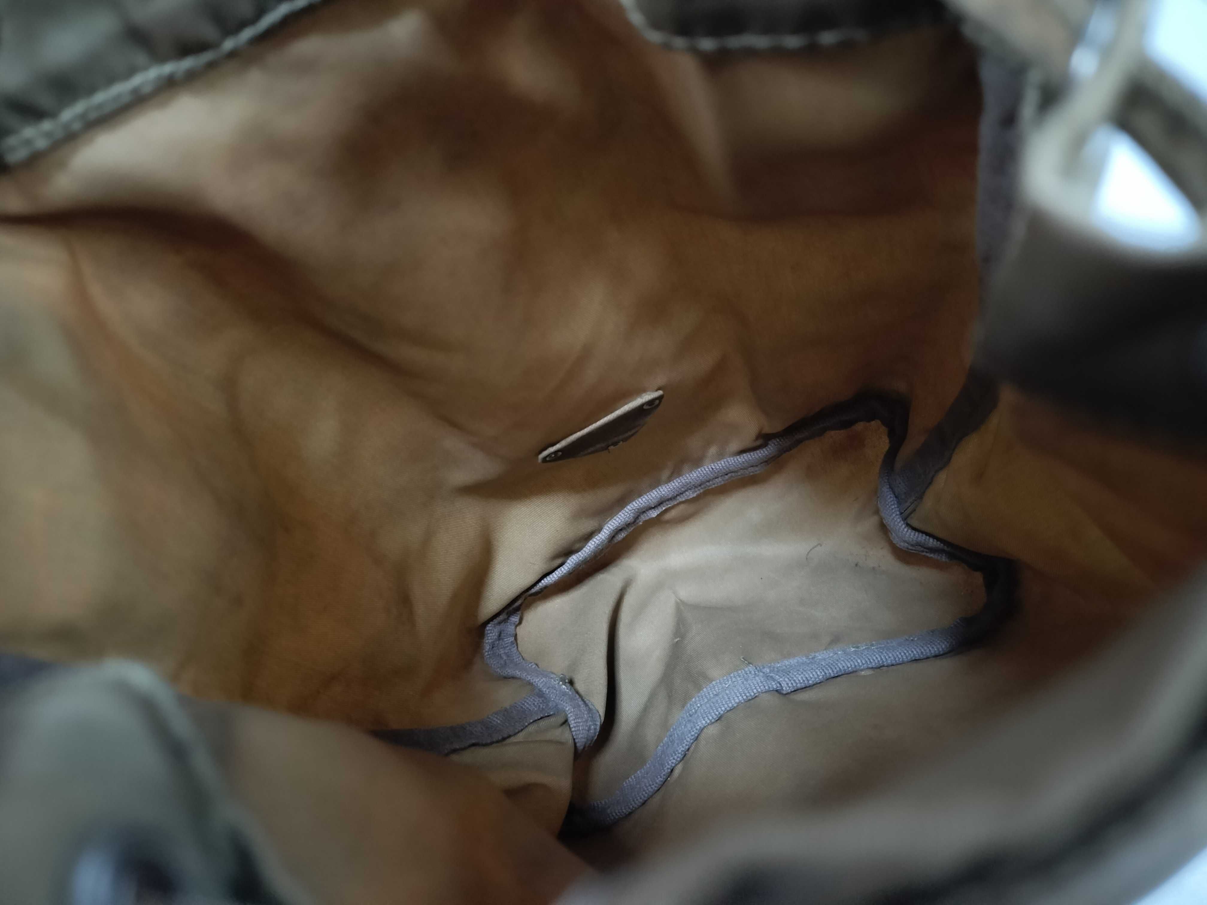 nylon drawstring pouch, khaki. — view 6
