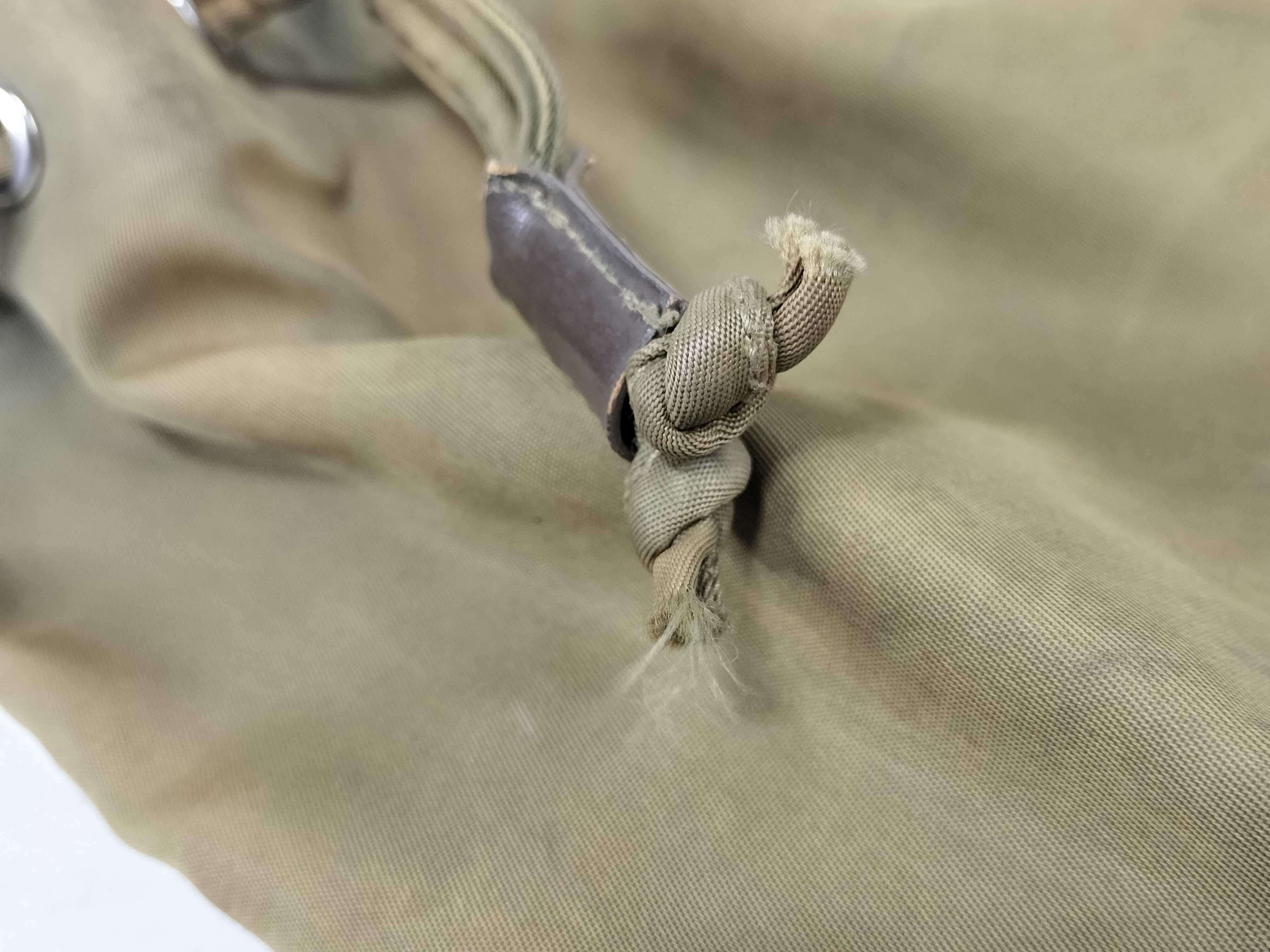 nylon drawstring pouch, khaki. — view 9