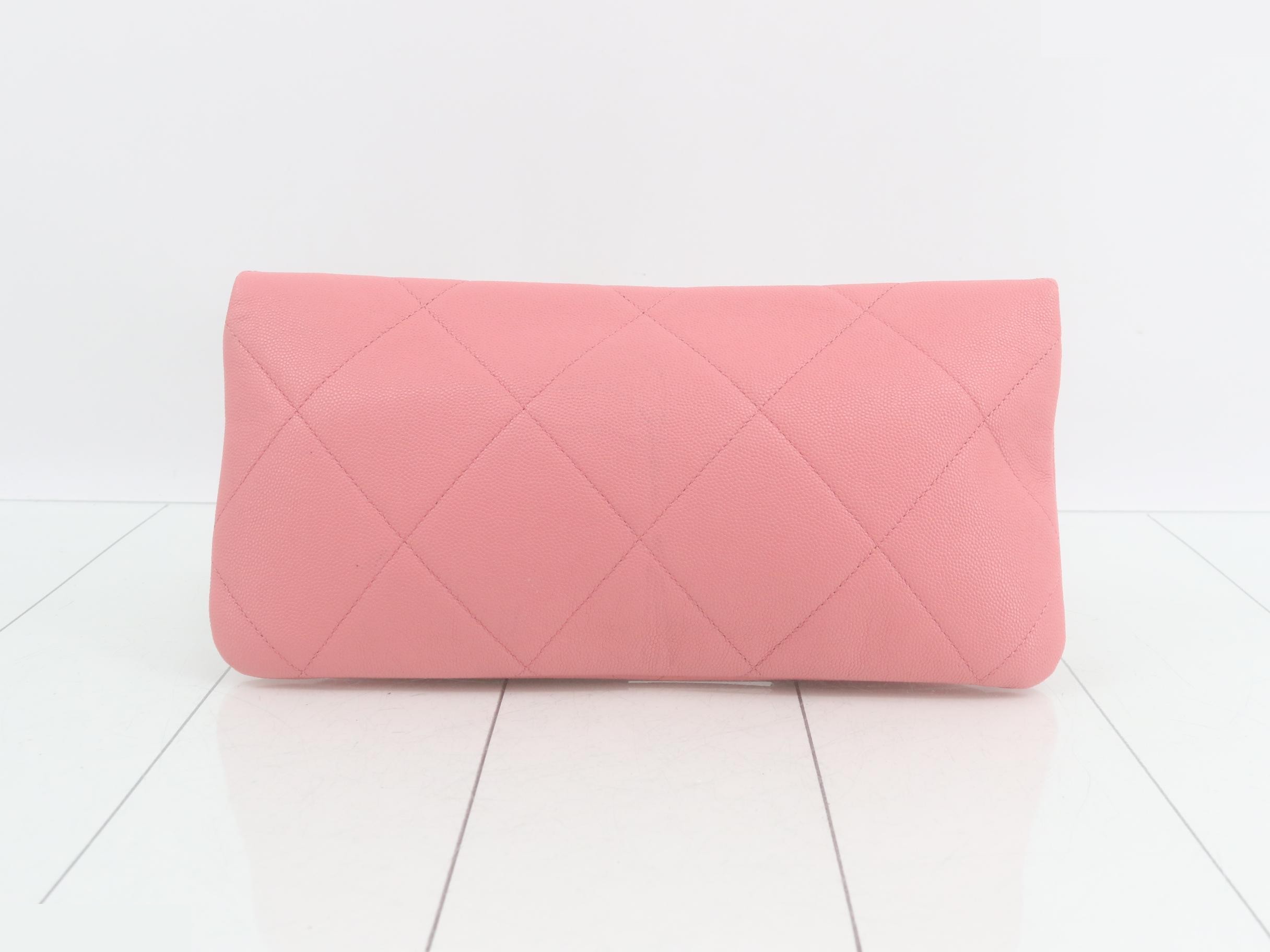 Caviar Skin Logo Evening Bag Clutch Bag — view 2