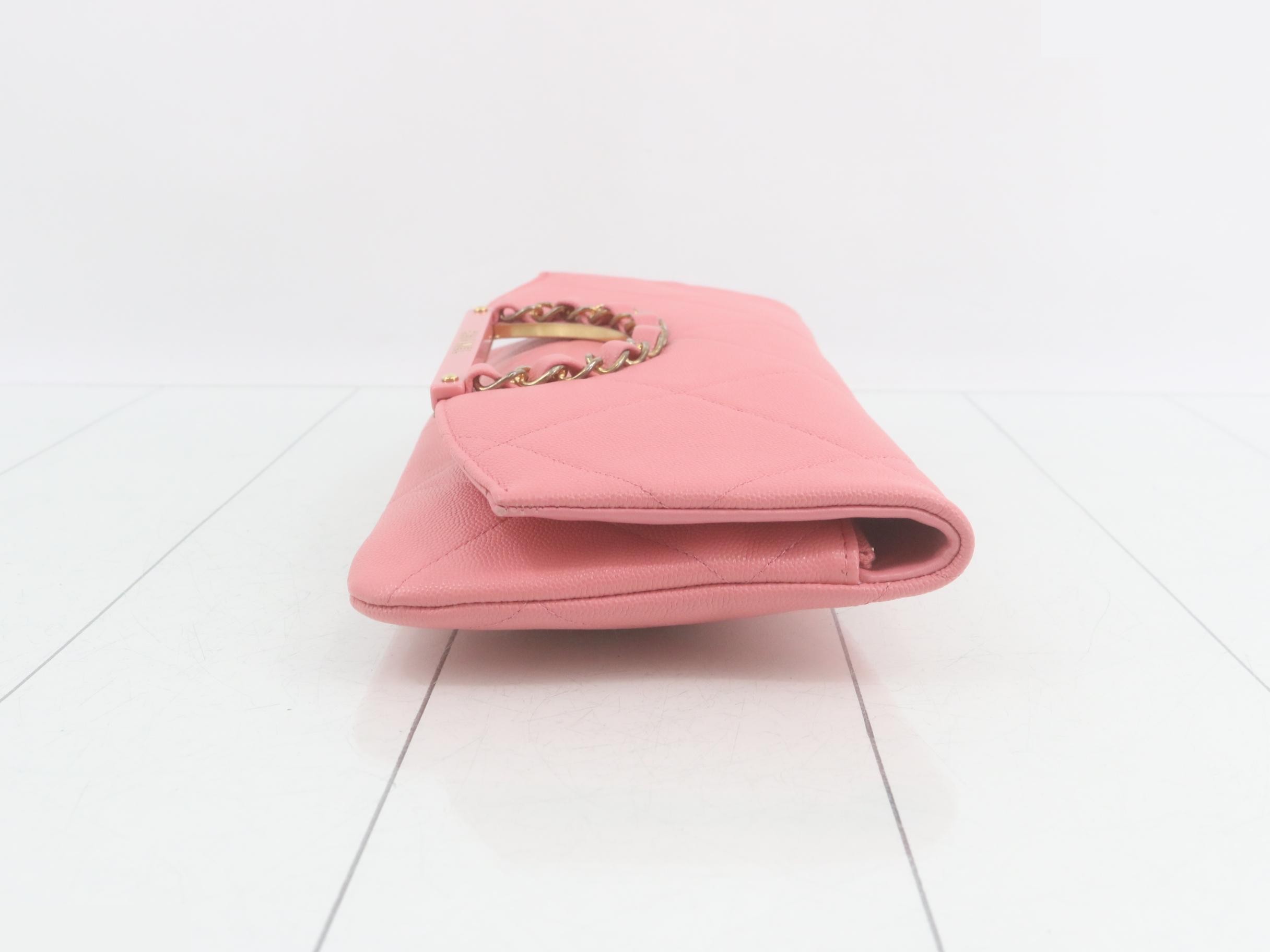 Caviar Skin Logo Evening Bag Clutch Bag — view 3