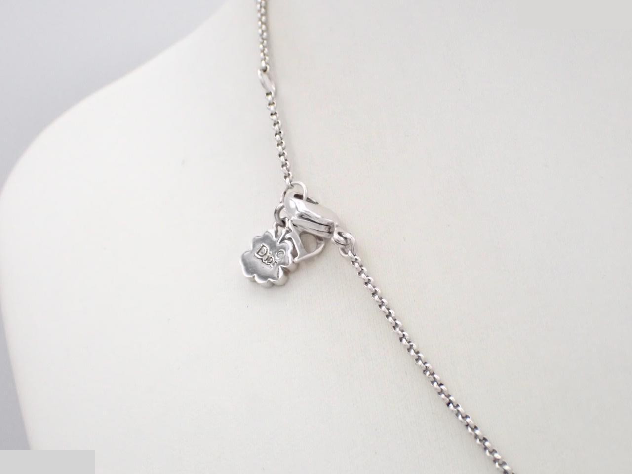 Ribbon Rhinestone Necklace, Chain approx. 44cm — view 2