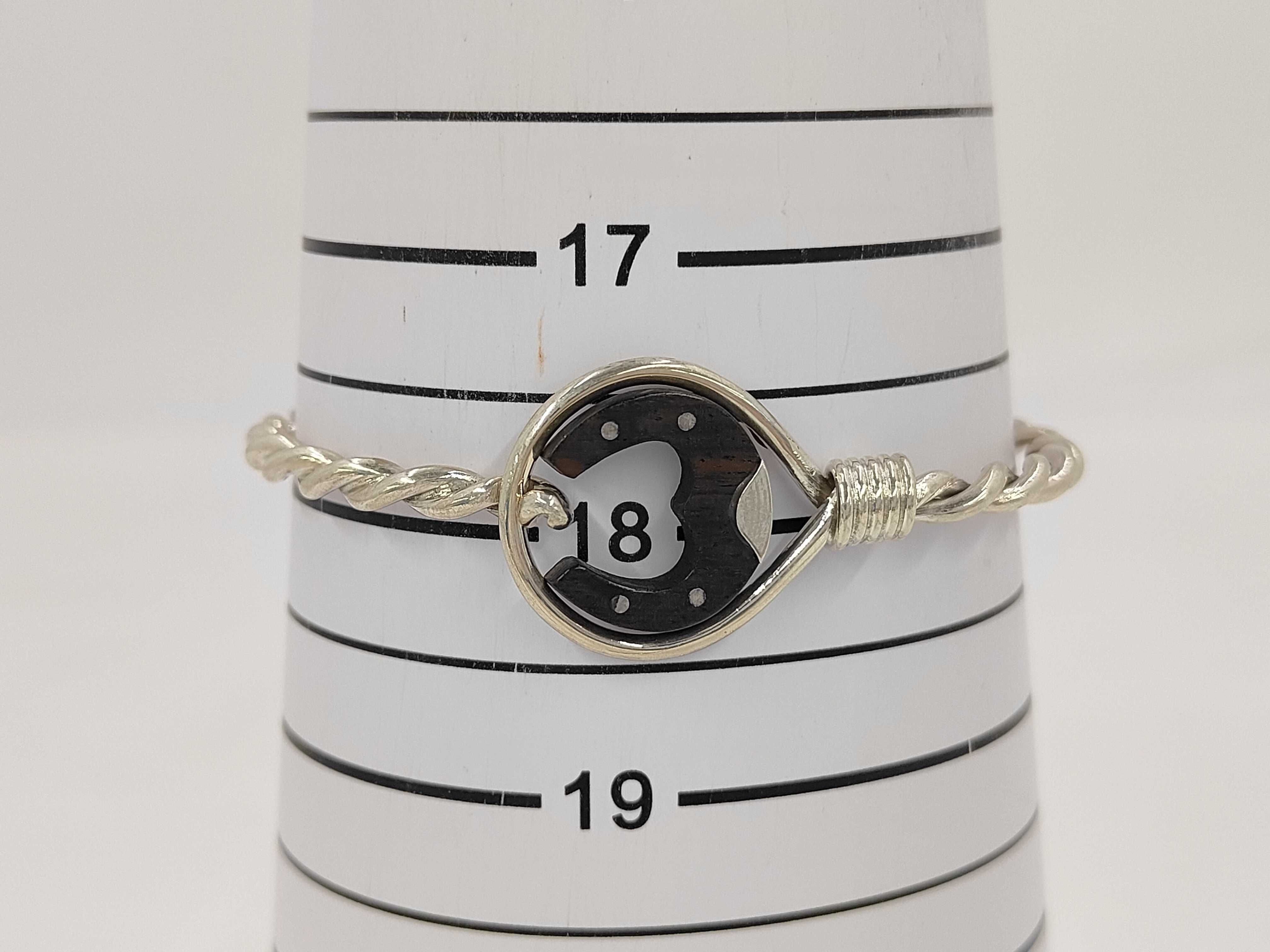 Extremely Rare Item: Gucci Bangle, Ebony Twist Wire, Silver, Size 18, Bracelet/Bangle — view 5