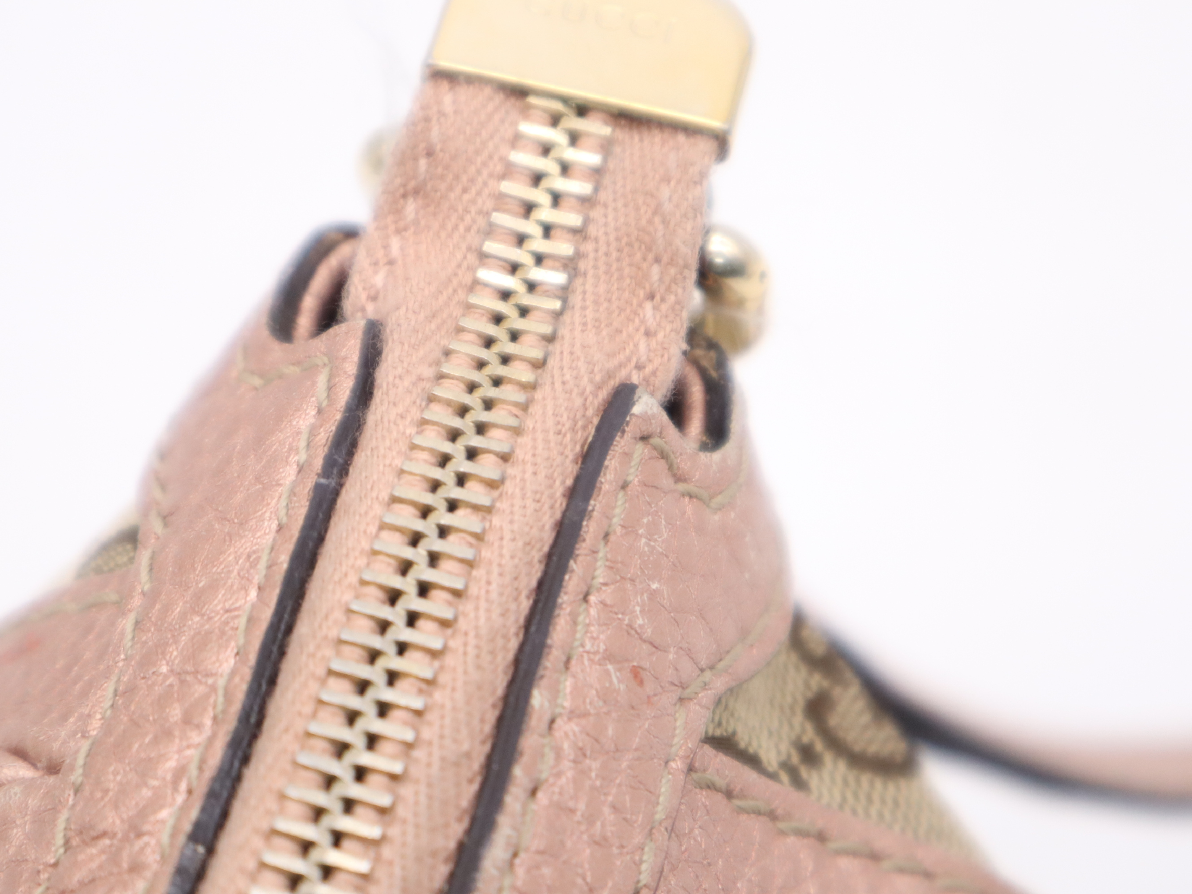 282300 GG Canvas Bella 2-way Handbag Beige Pink with Shoulder Strap and Bamboo Tassel — view 10