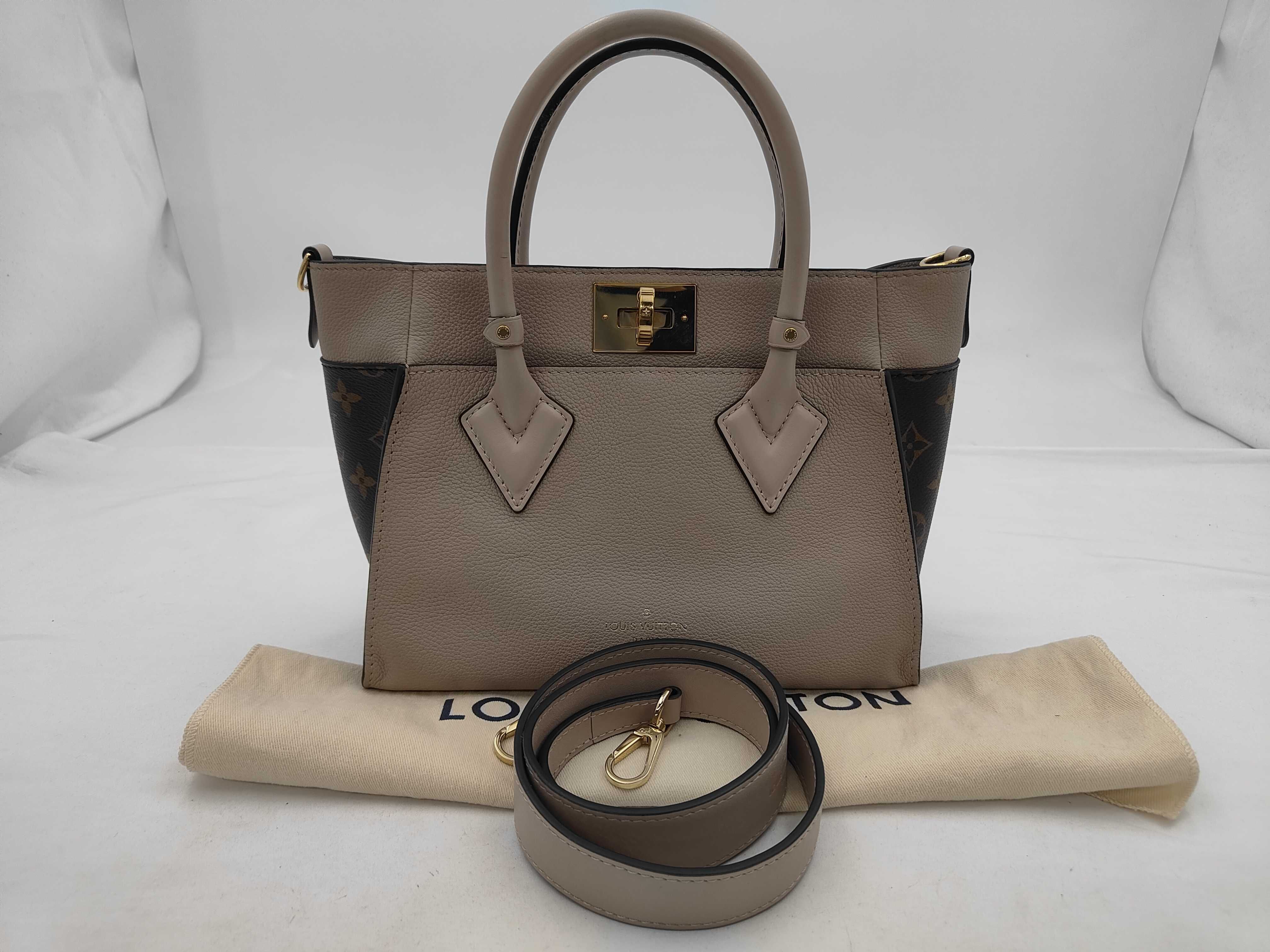 On My Side PM 2-Way Shoulder Leather Handbag