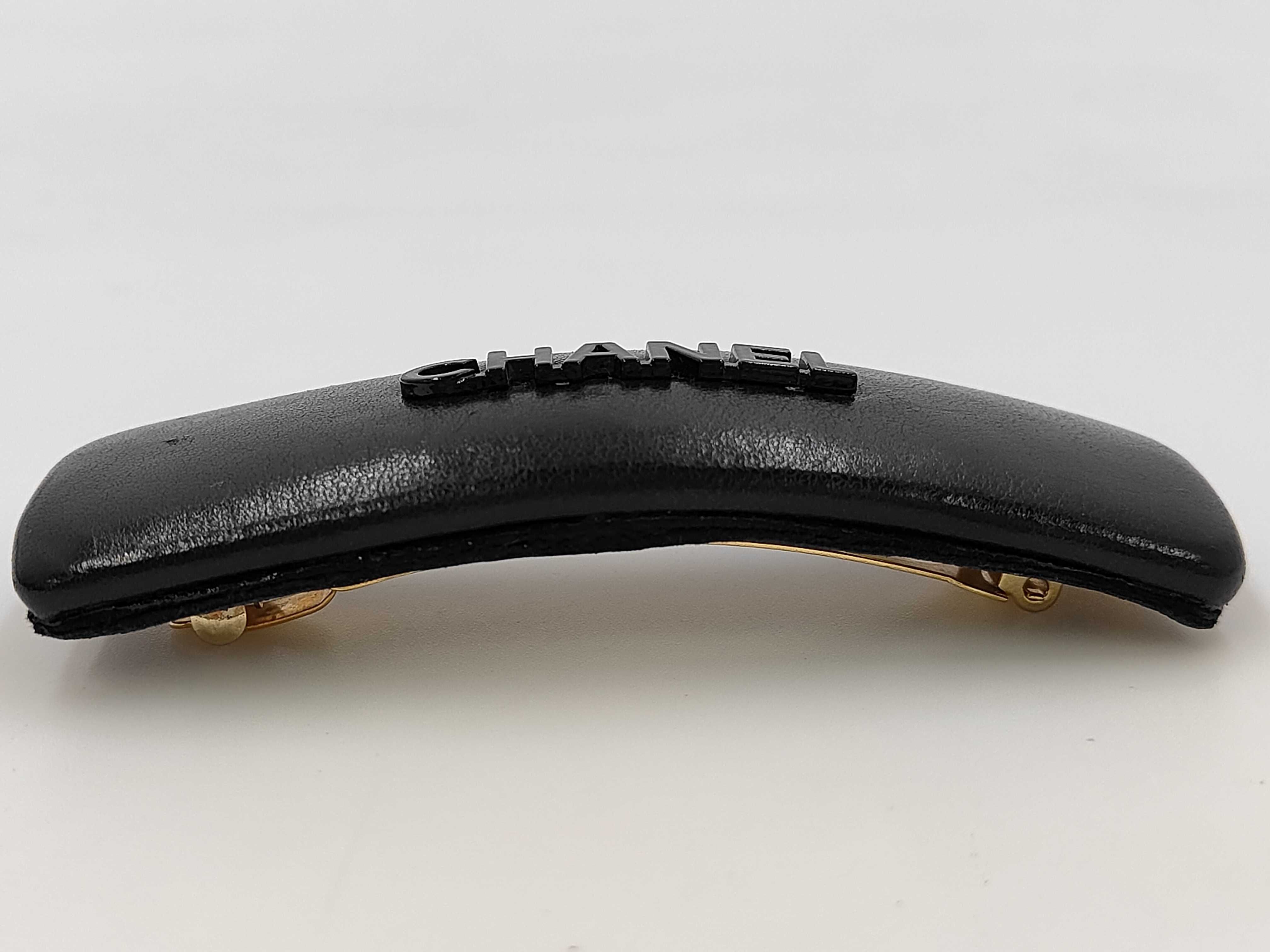 Leather Barrette, Black Hair Accessory — view 2
