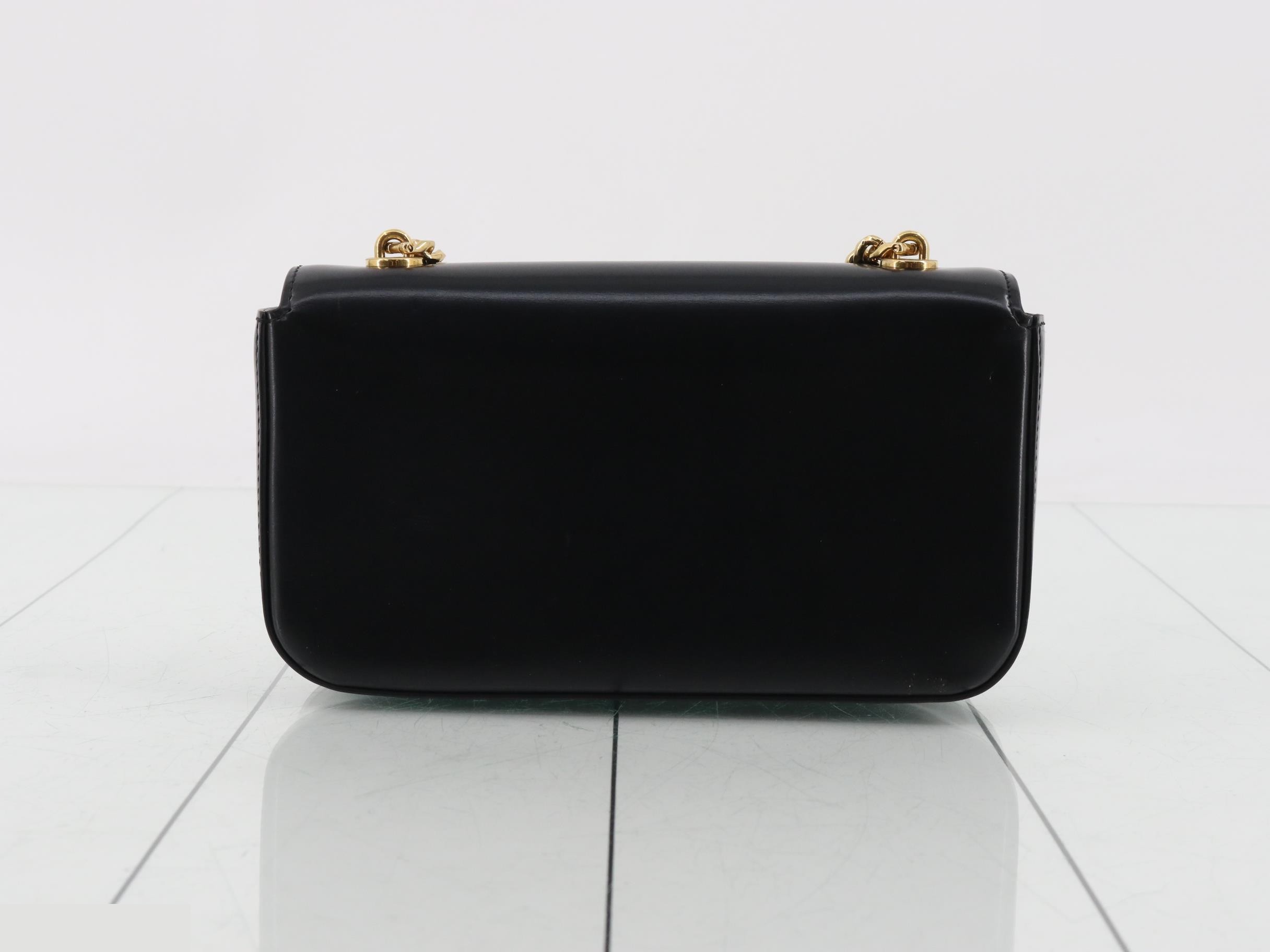 Claude Chain Semi-Shoulder Bag, Black — view 2