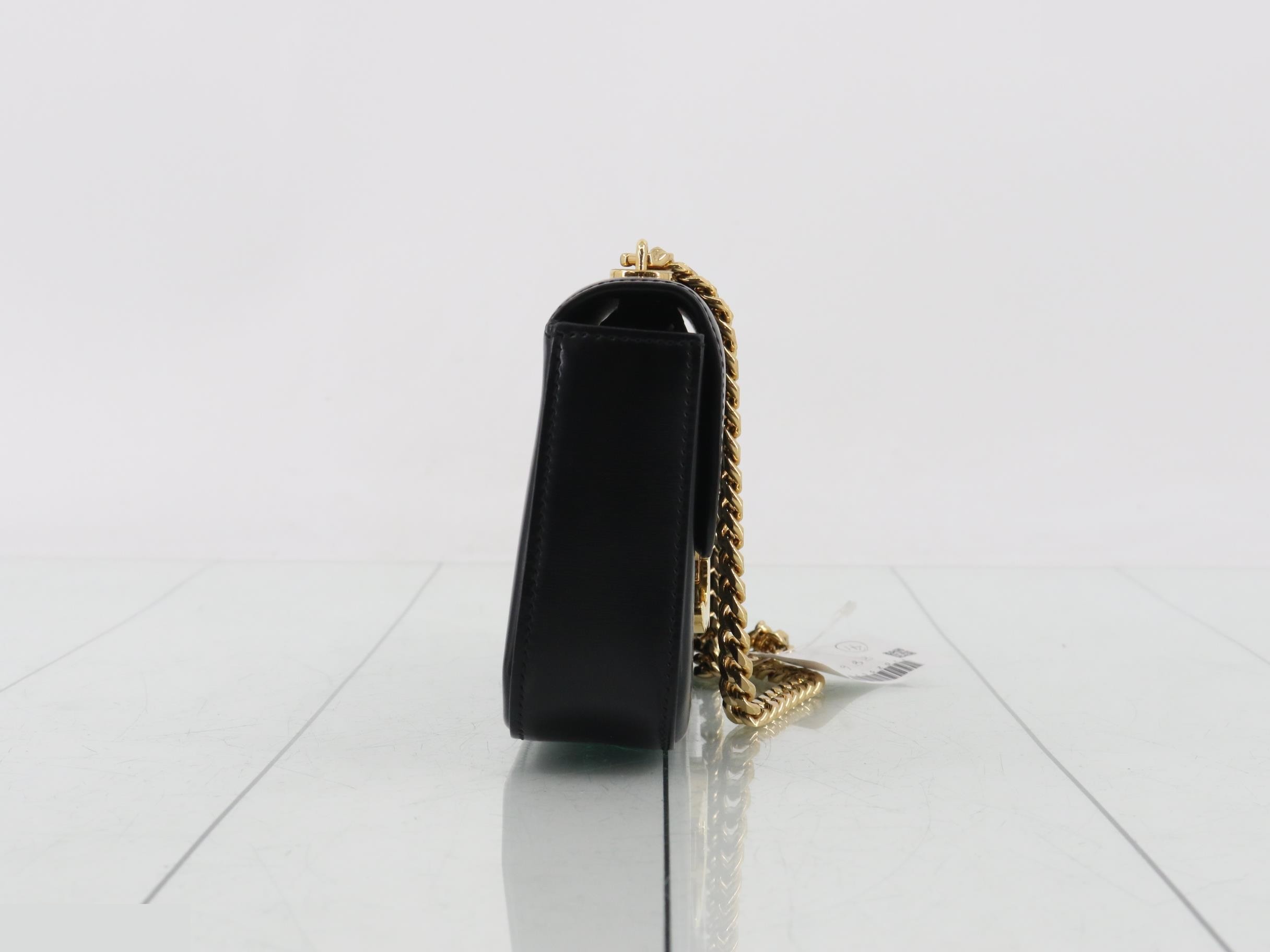 Claude Chain Semi-Shoulder Bag, Black — view 4