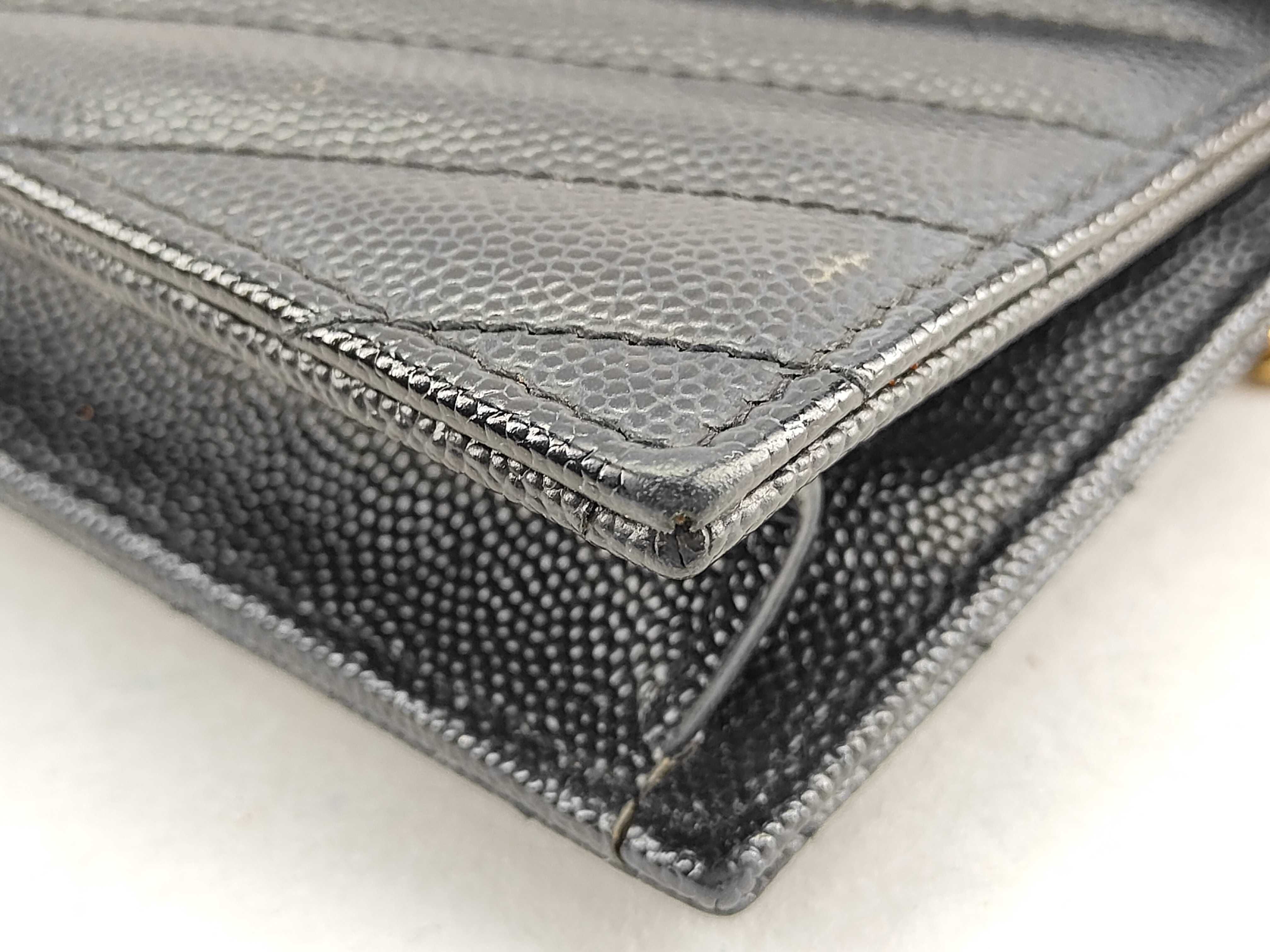 TH-YSL 393953 Cassandre Leather Black GHW Wallet On Chain - Grade B Shoulder Bag — view 15