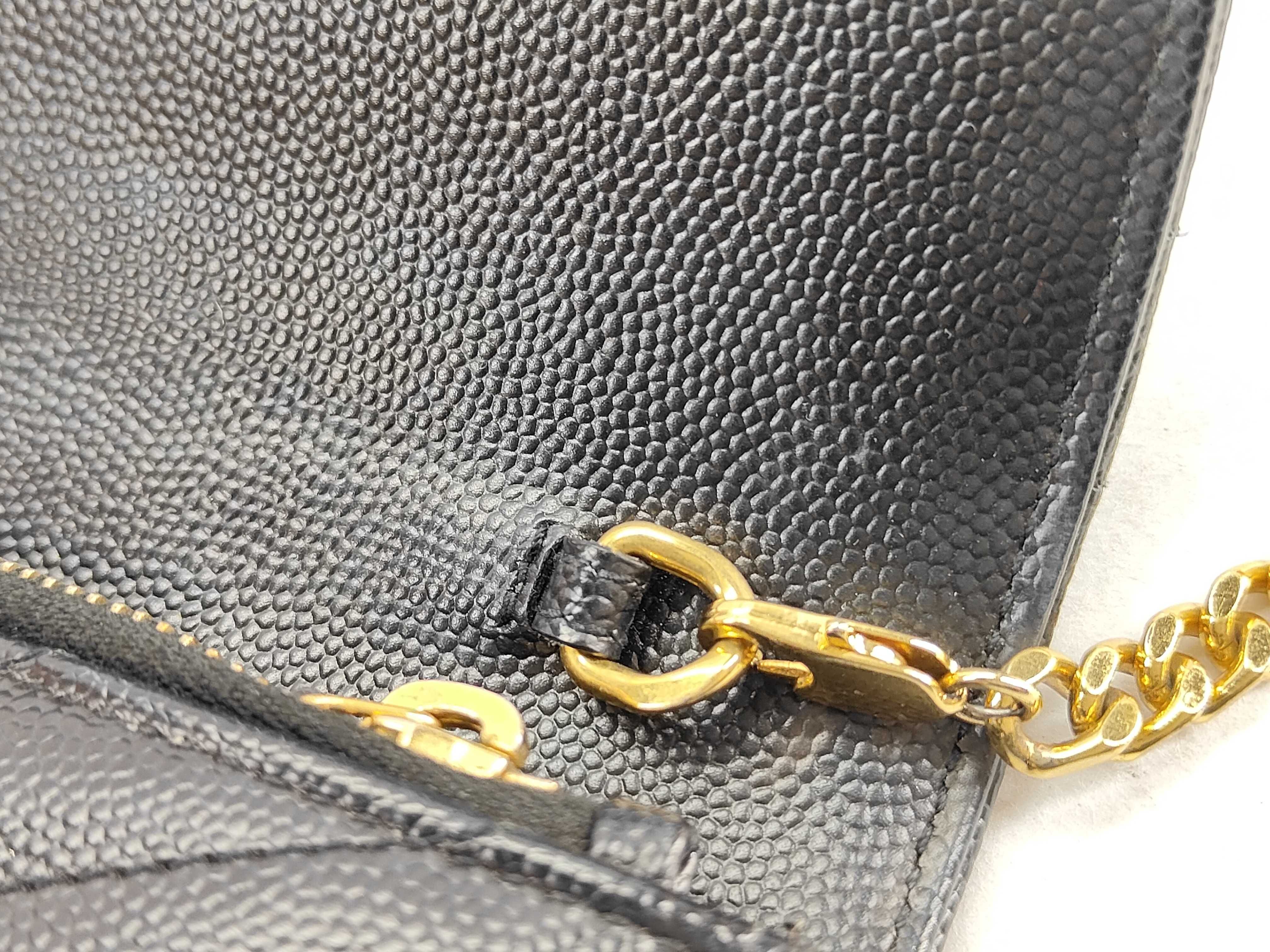 TH-YSL 393953 Cassandre Leather Black GHW Wallet On Chain - Grade B Shoulder Bag — view 5