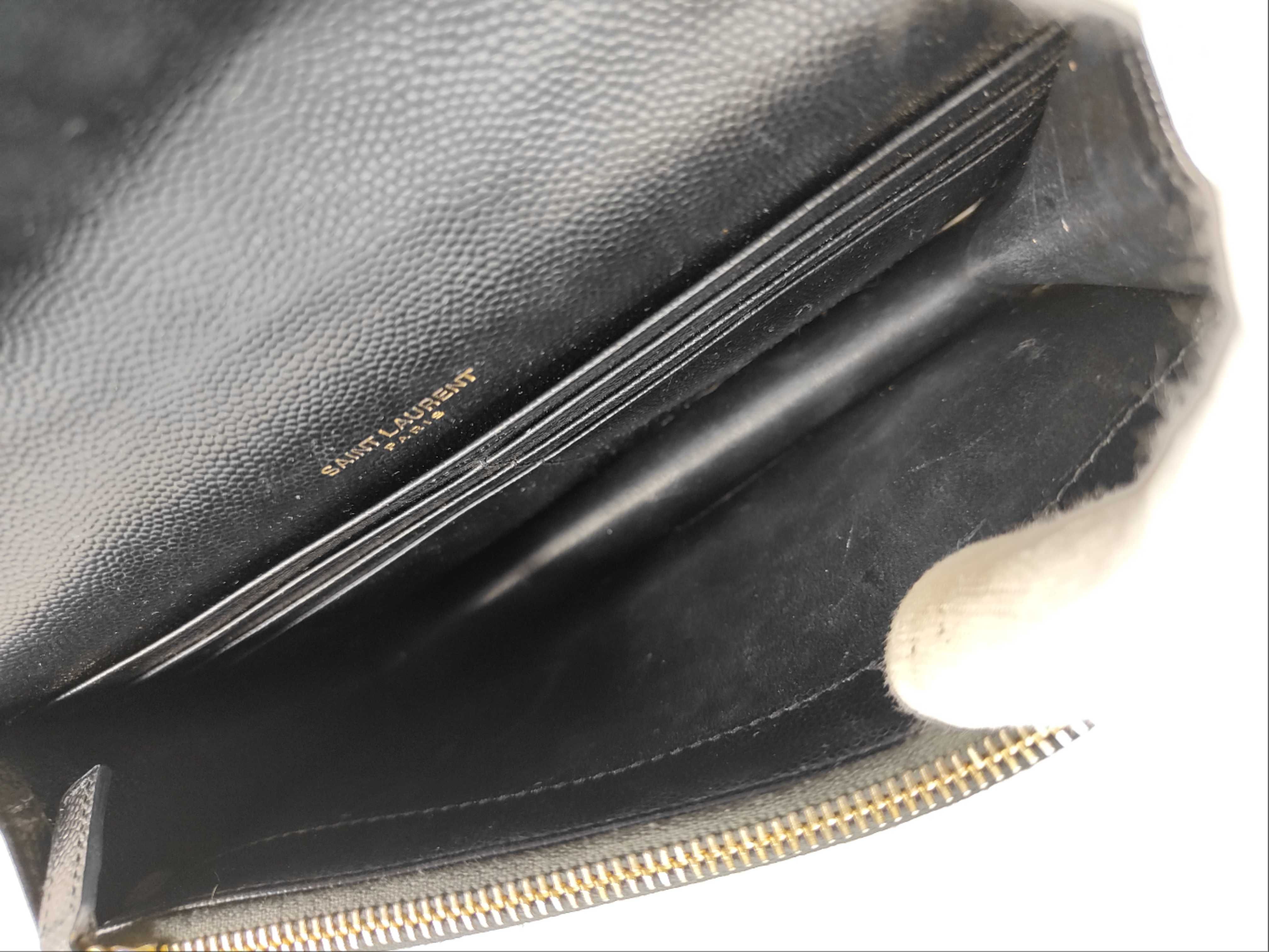 TH-YSL 393953 Cassandre Leather Black GHW Wallet On Chain - Grade B Shoulder Bag — view 7