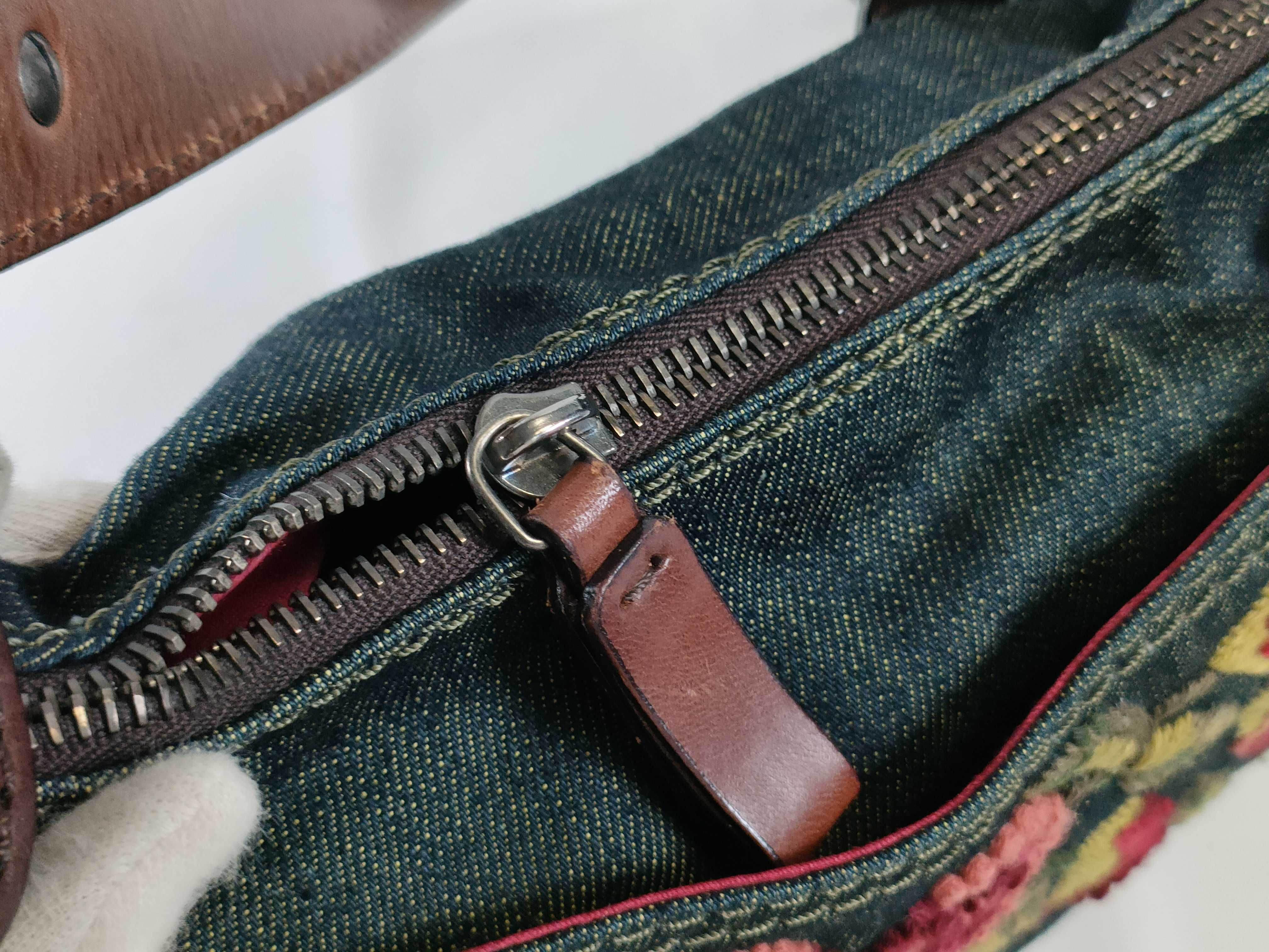 Calavani Shoulder Bag, Denim Flower Shoulder Bag — view 8