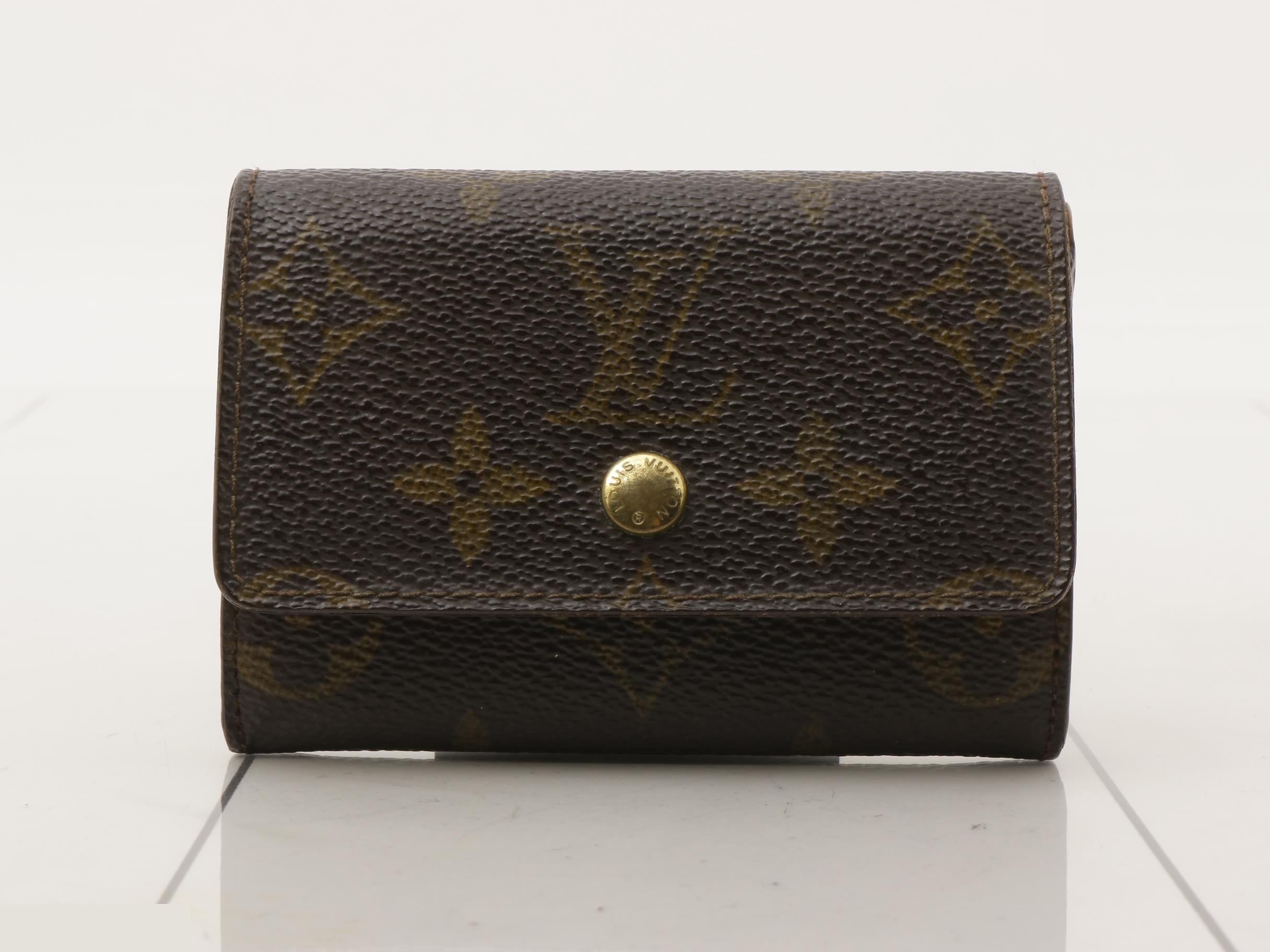 M61930 Louis Vuitton Porte-Monnaie Plat Monogram Coin Case Wallet