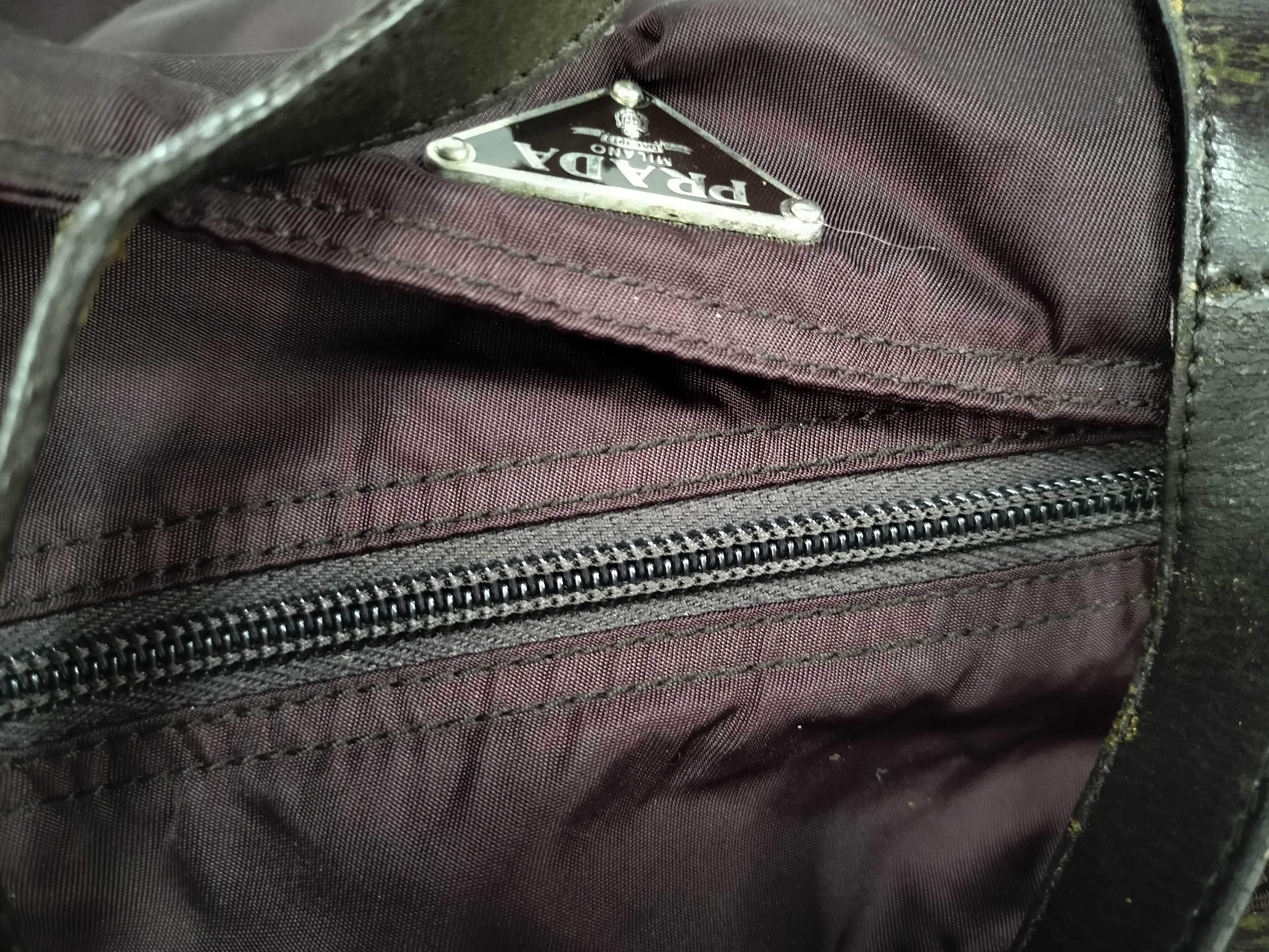 Nylon Prada Handbag Bordeaux Shoulder Bag — view 6