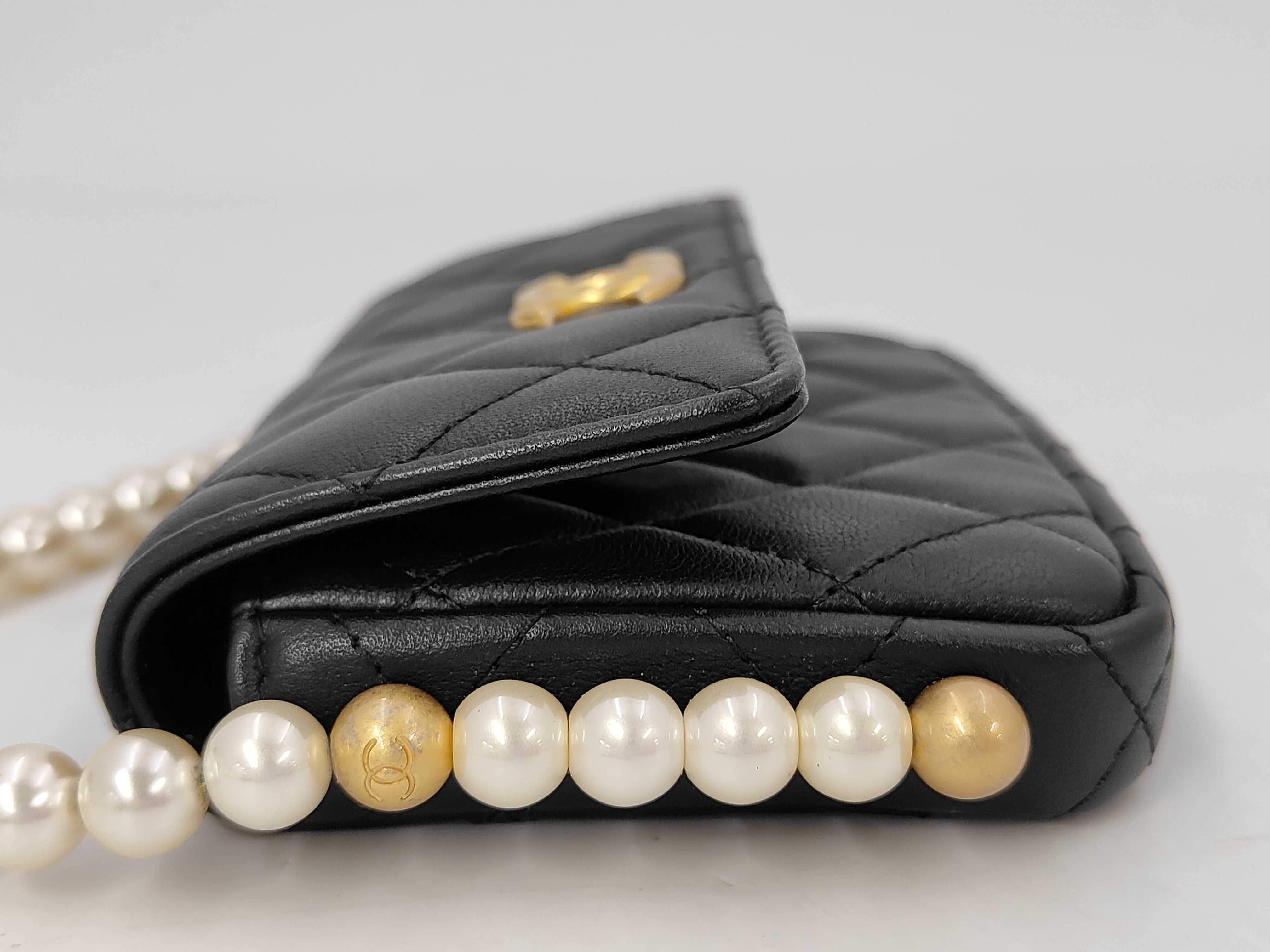 Pearl Matelassé Chain Shoulder Bag — view 12
