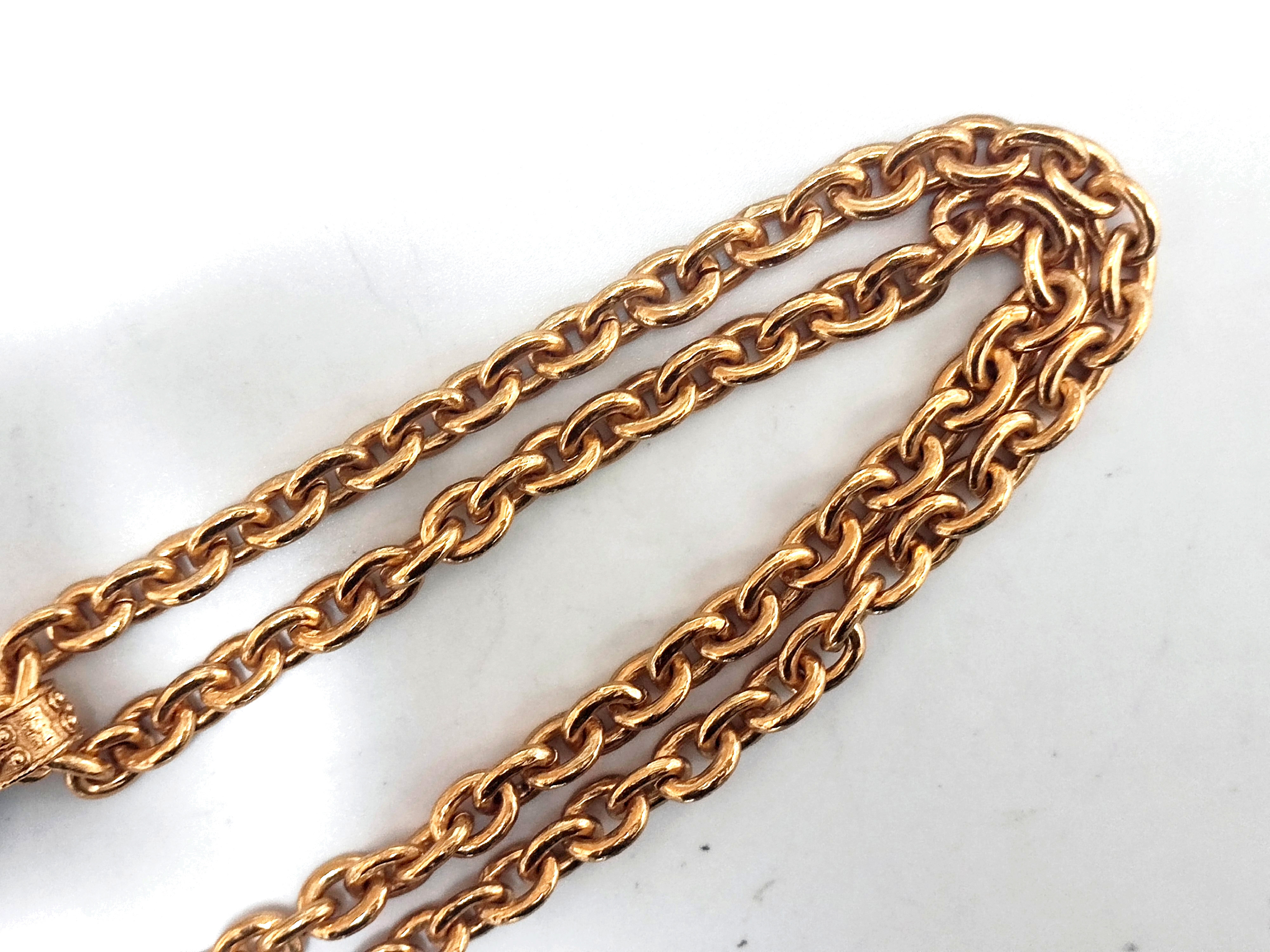 Gripoix Coco Mark Cross Fringe Necklace 94A Necklace — view 12