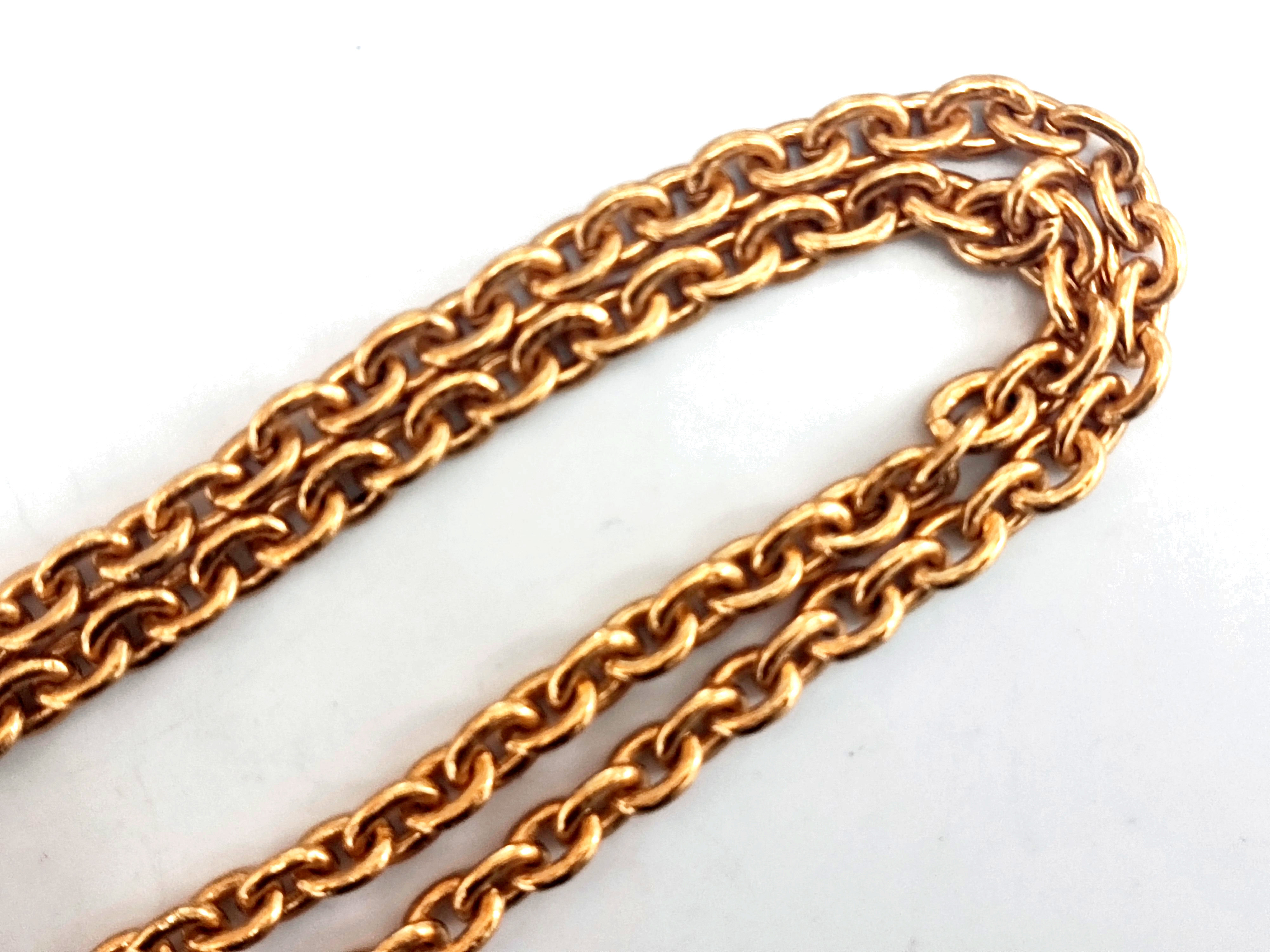 Gripoix Coco Mark Cross Fringe Necklace 94A Necklace — view 9