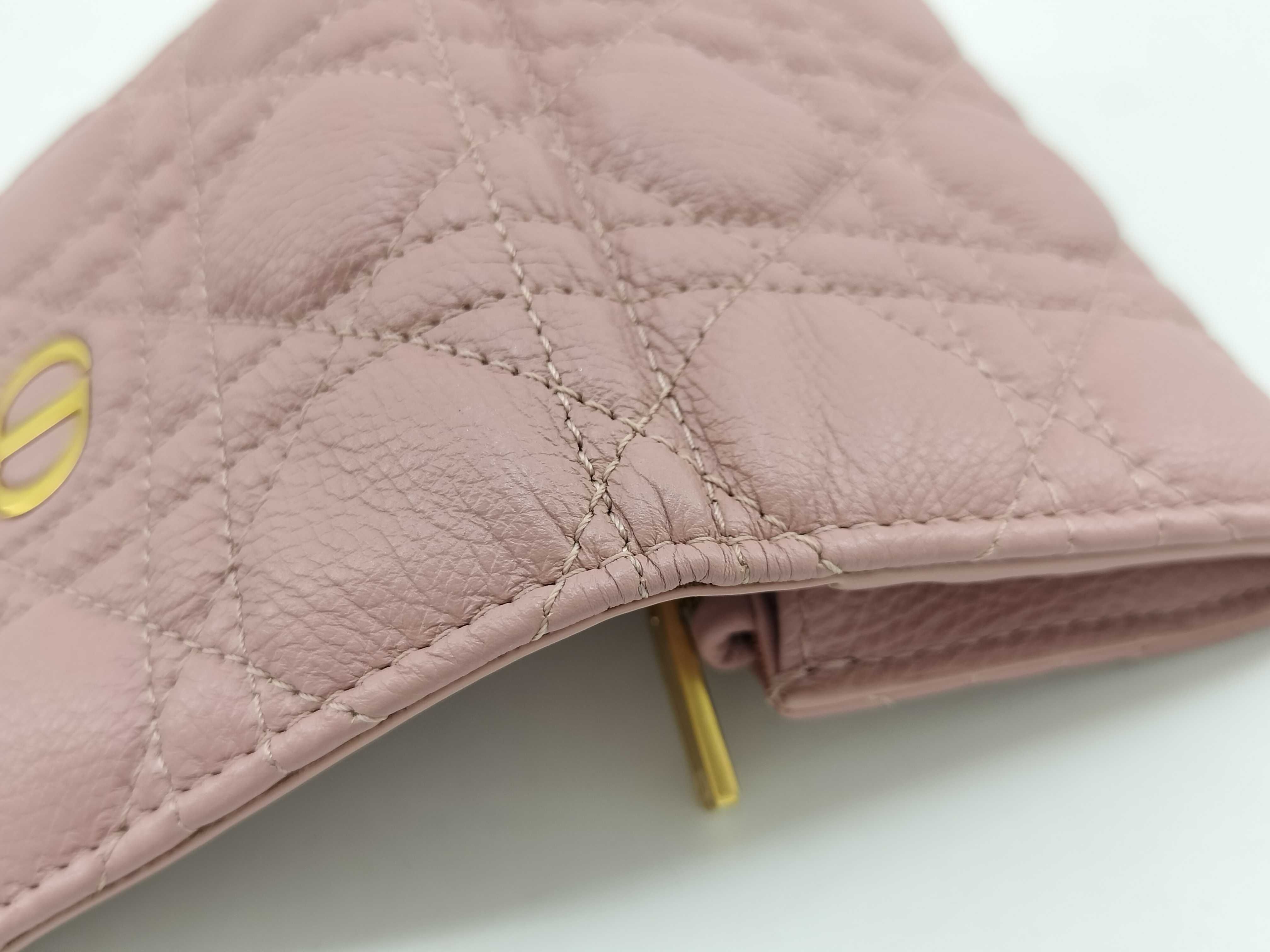 Caro Glycine Wallet, Cannage Pink Coin Purse — view 14