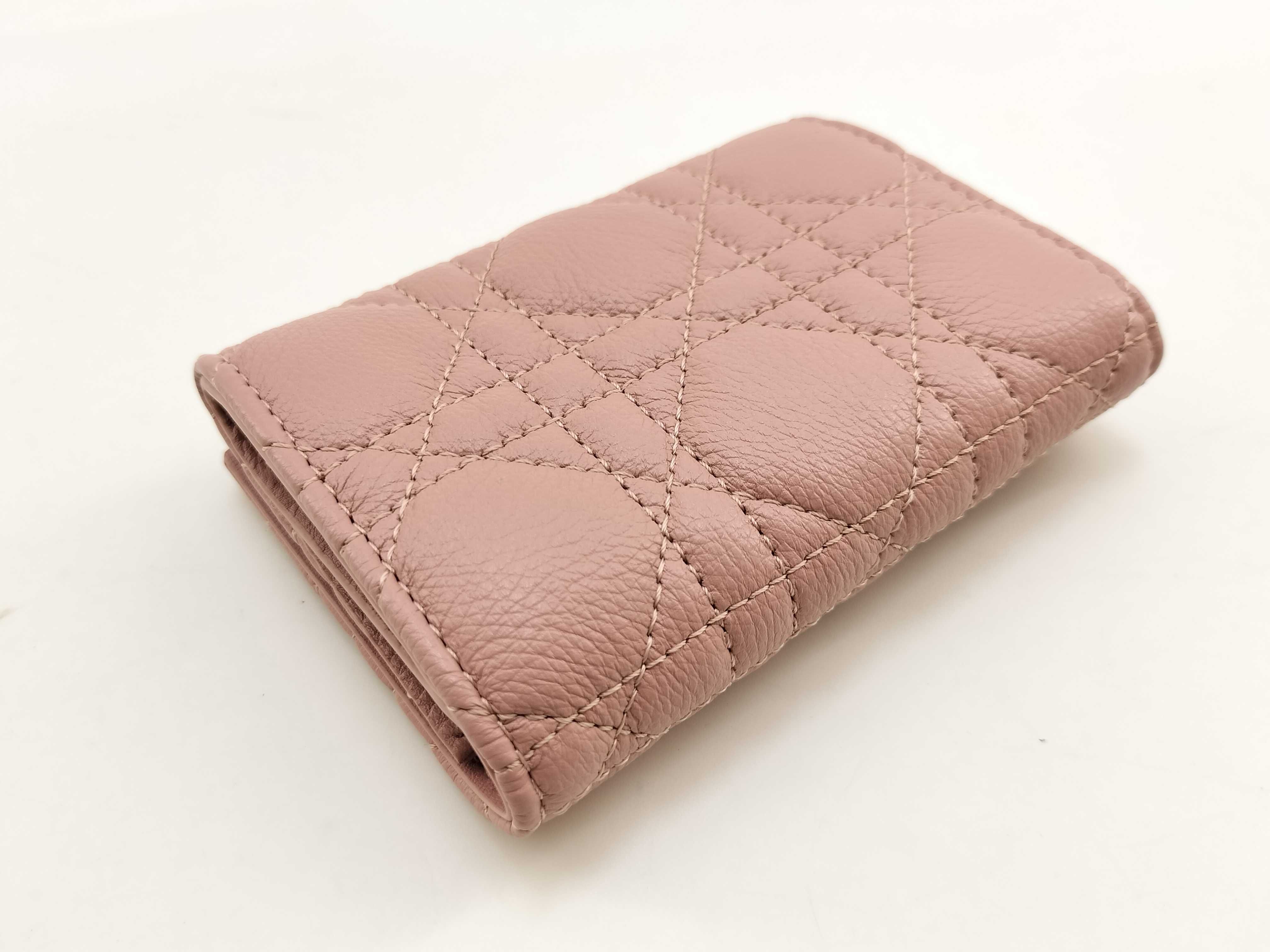 Caro Glycine Wallet, Cannage Pink Coin Purse — view 7