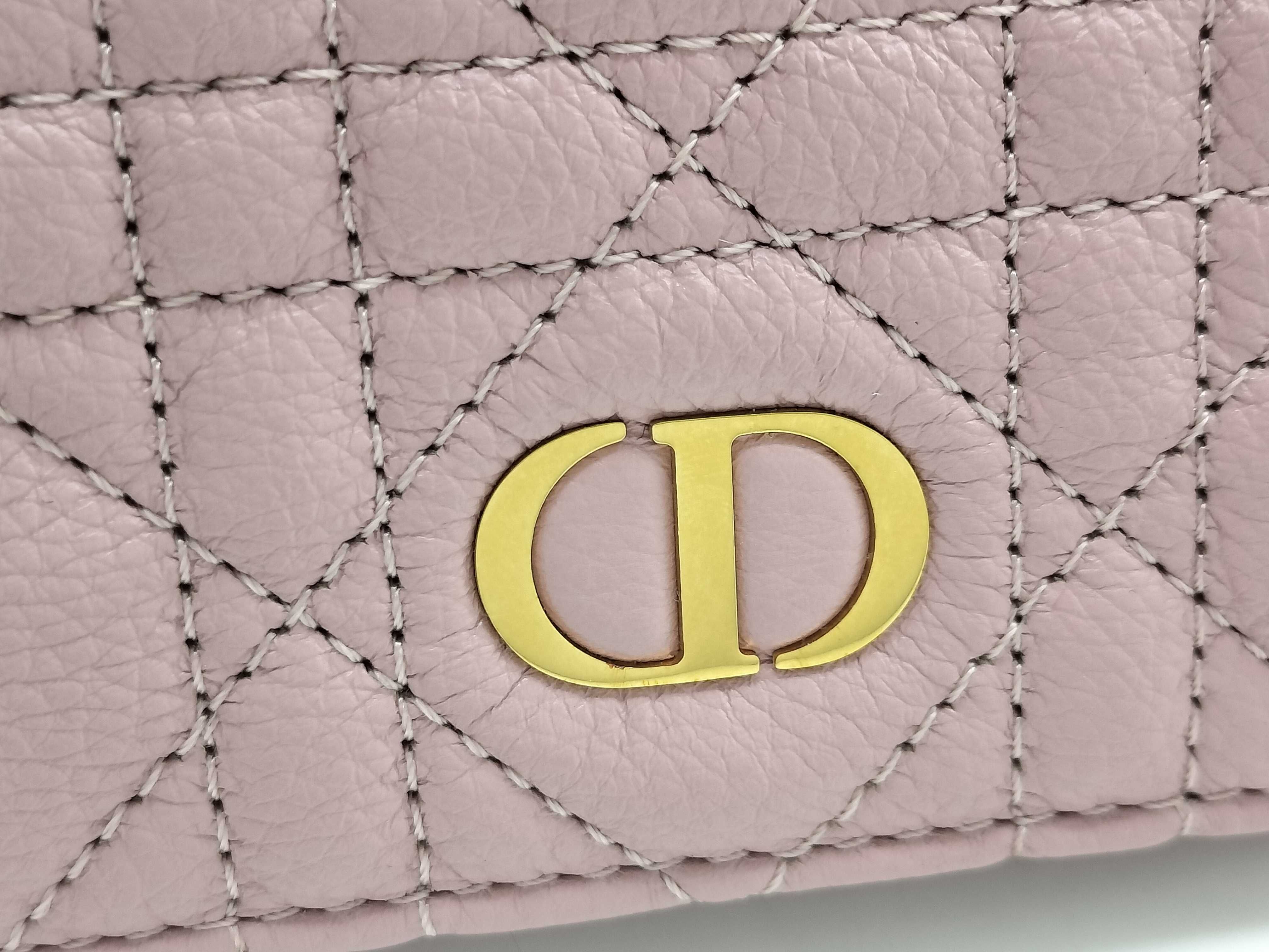 Caro Glycine Wallet, Cannage Pink Coin Purse — view 8