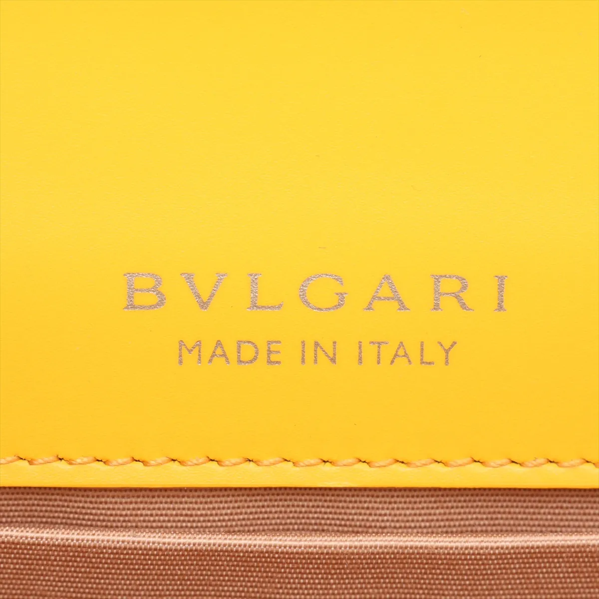 Serpenti Leather 2-Way Handbag, Yellow, with Mirror — view 12