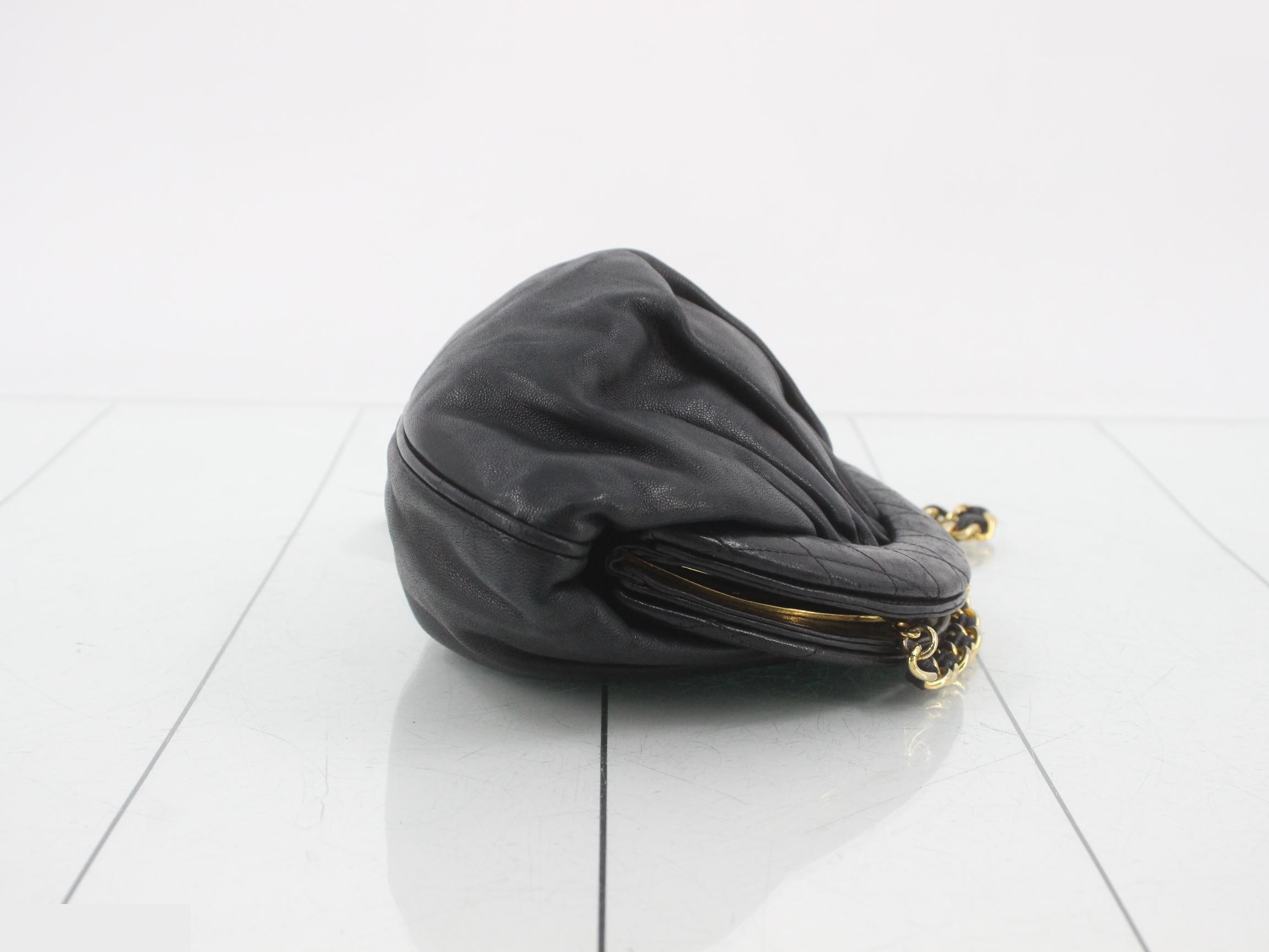Matelassé Fringe Small Chain Bag, Lambskin, Black, Serial Number 0, W23cm — view 3