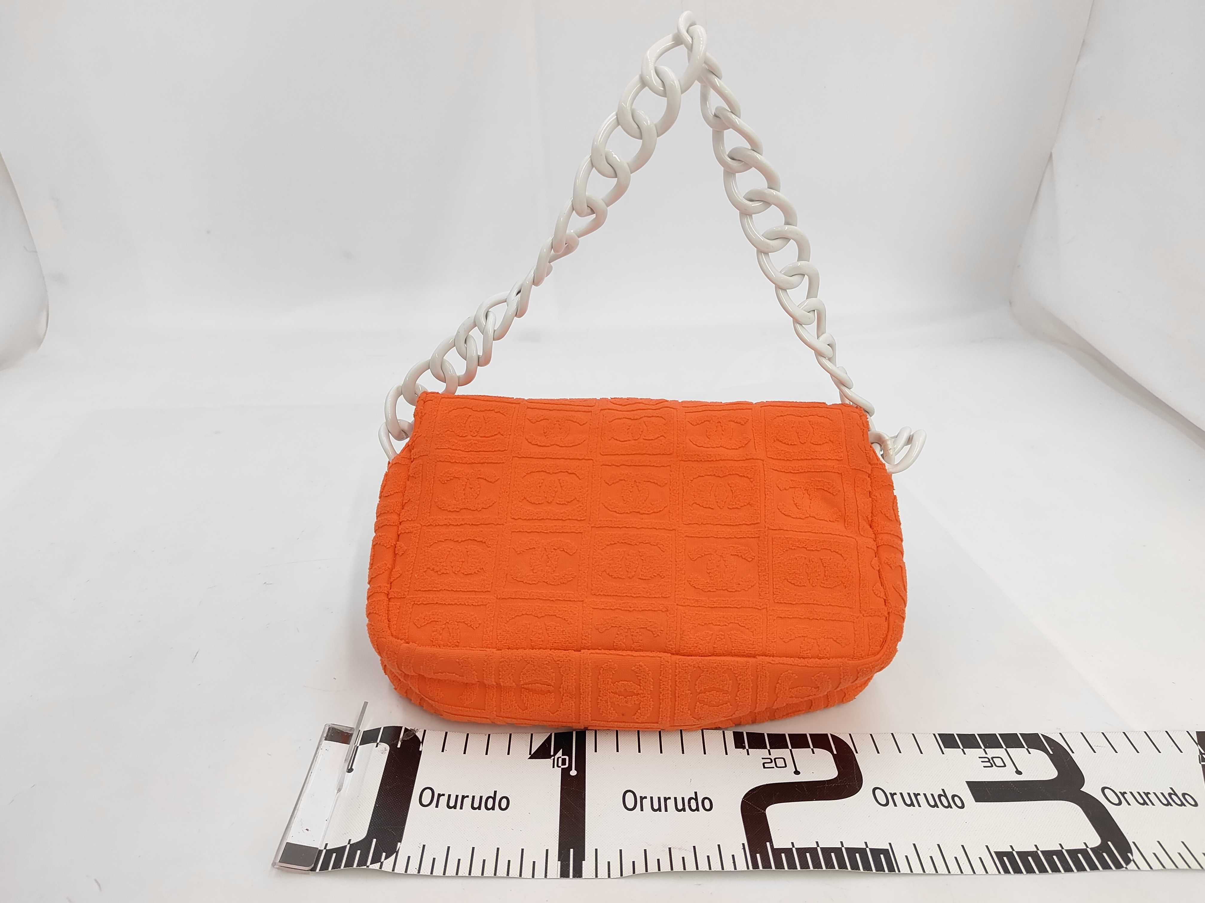 Shoulder Bag, Terry Cloth, Orange Shoulder Bag — view 2