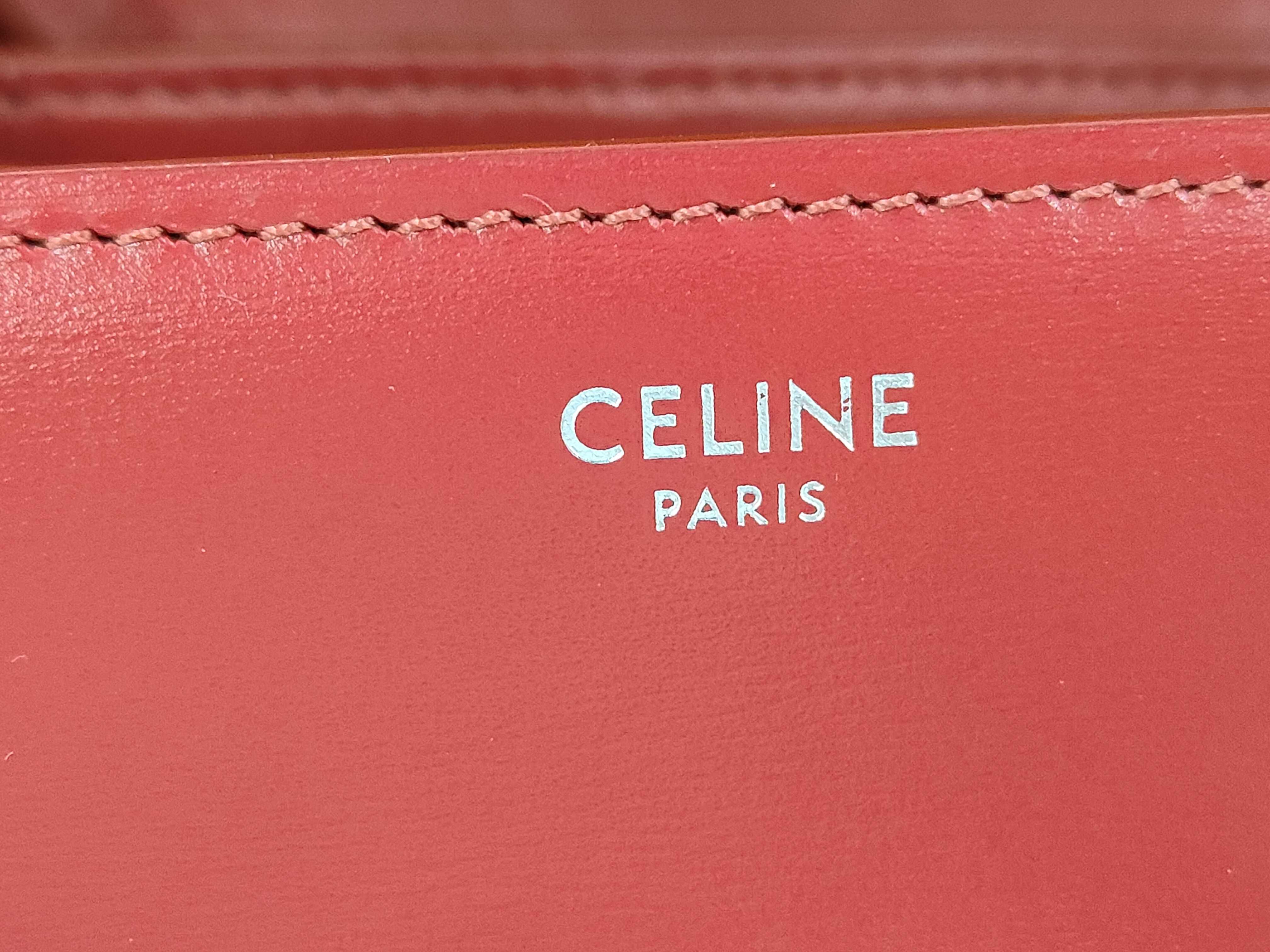 Classic Box Small Leather Shoulder Bag, Red — view 9