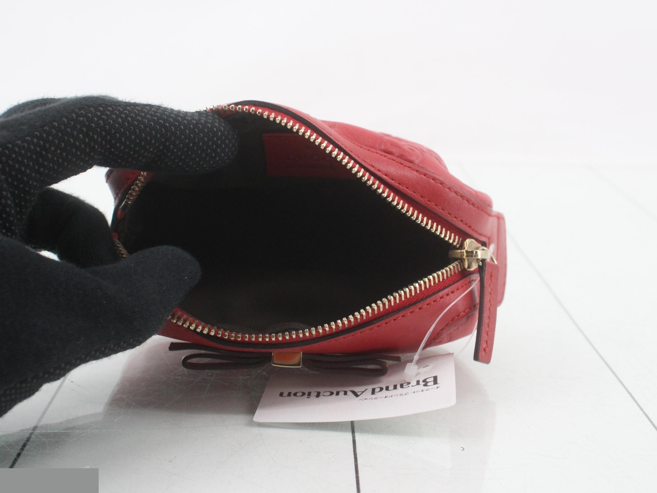 Guccissima (bag) and pouch, red — view 4