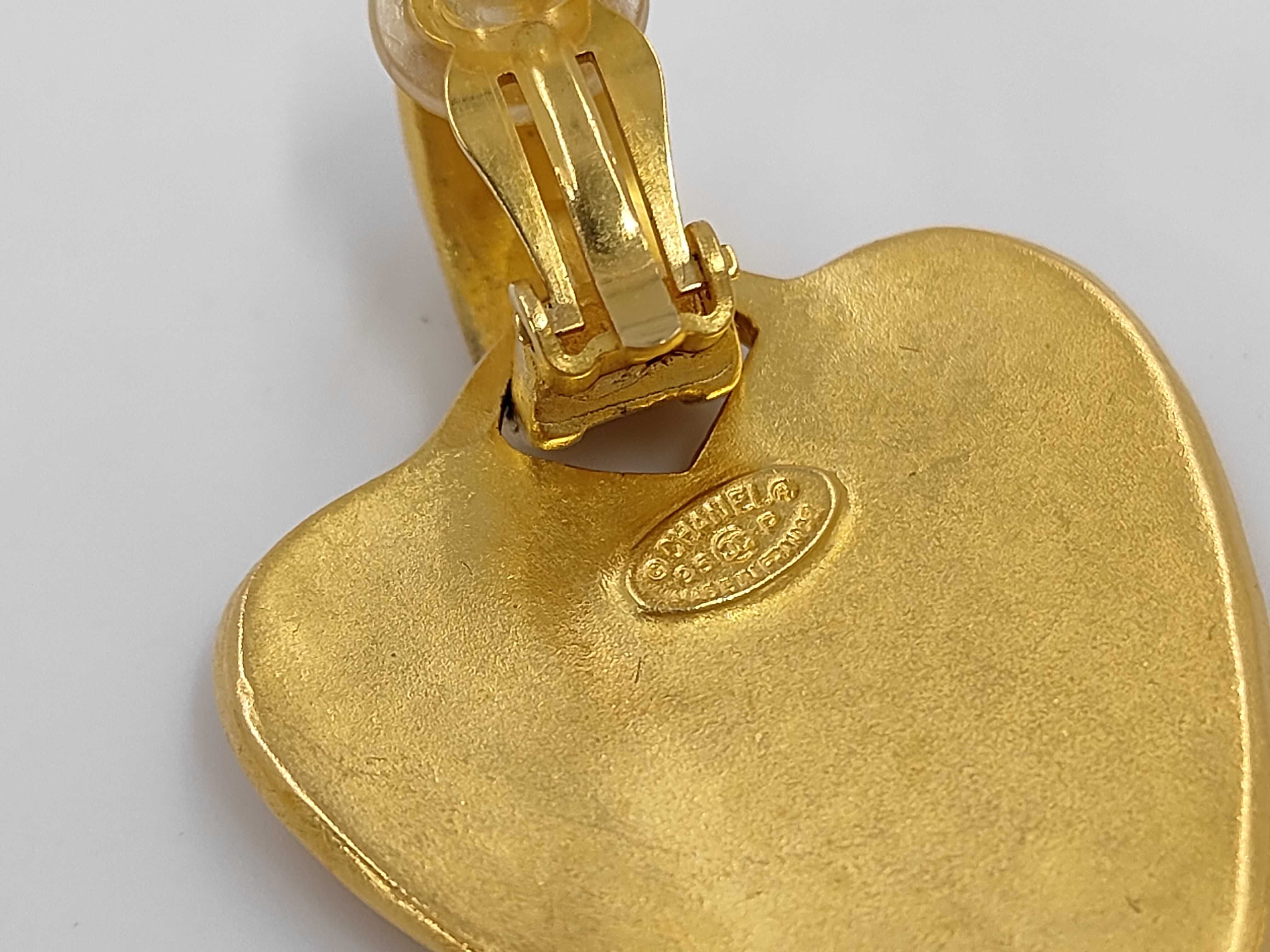Earrings, Heart Design, Coco Mark, with Original Box. — view 3