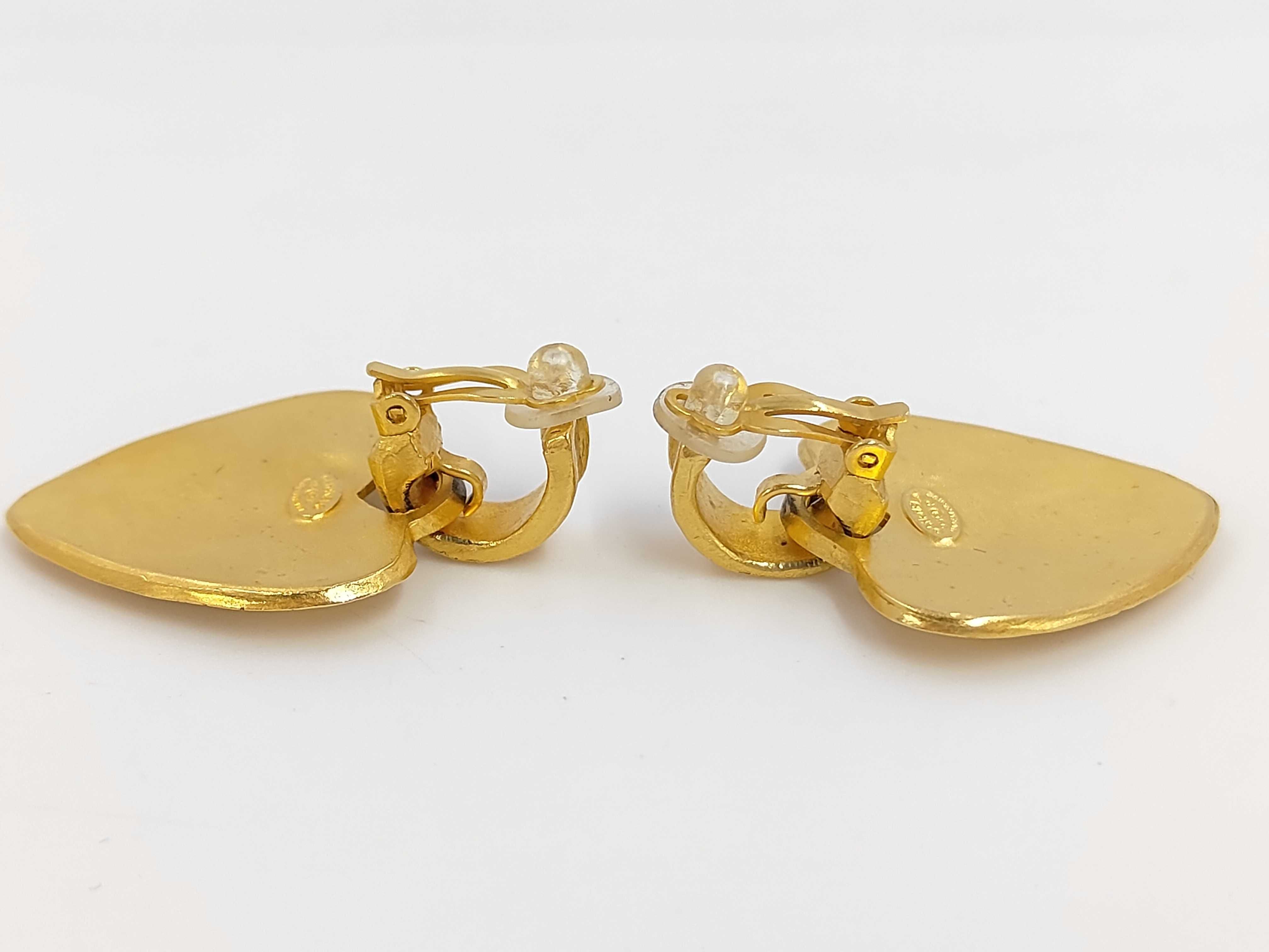 Earrings, Heart Design, Coco Mark, with Original Box. — view 4