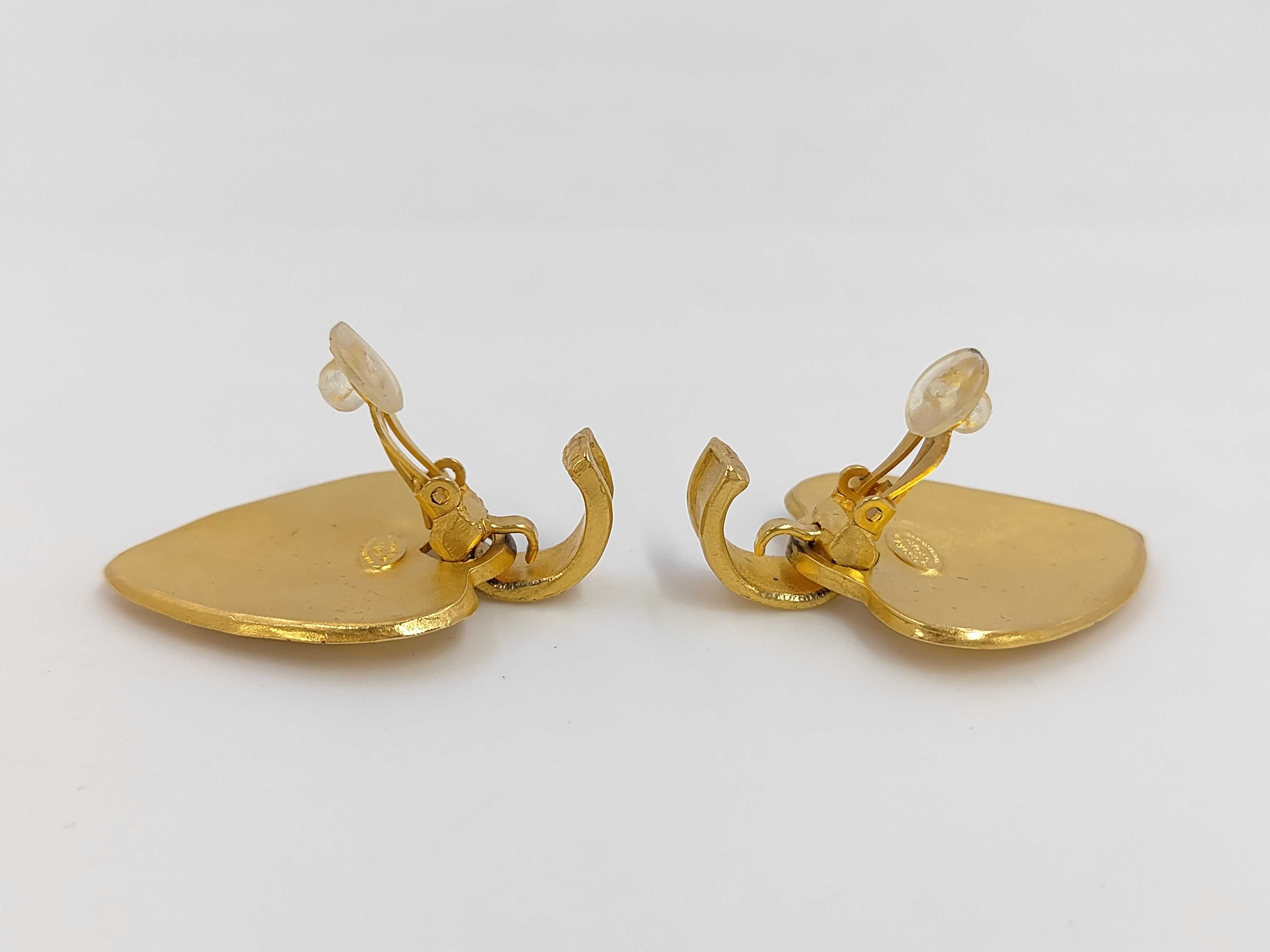 Earrings, Heart Design, Coco Mark, with Original Box. — view 5