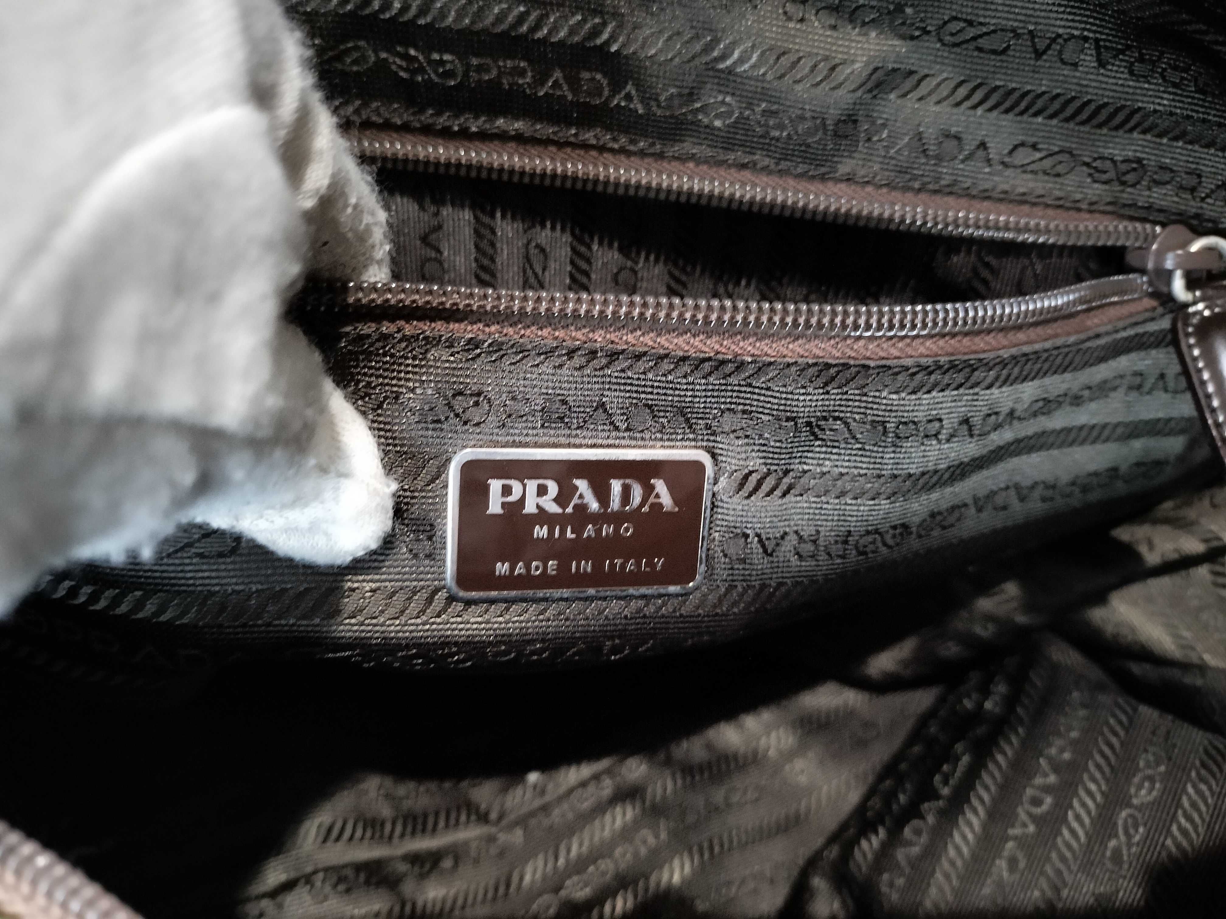 Nylon Tote Handbag, Khaki — view 12