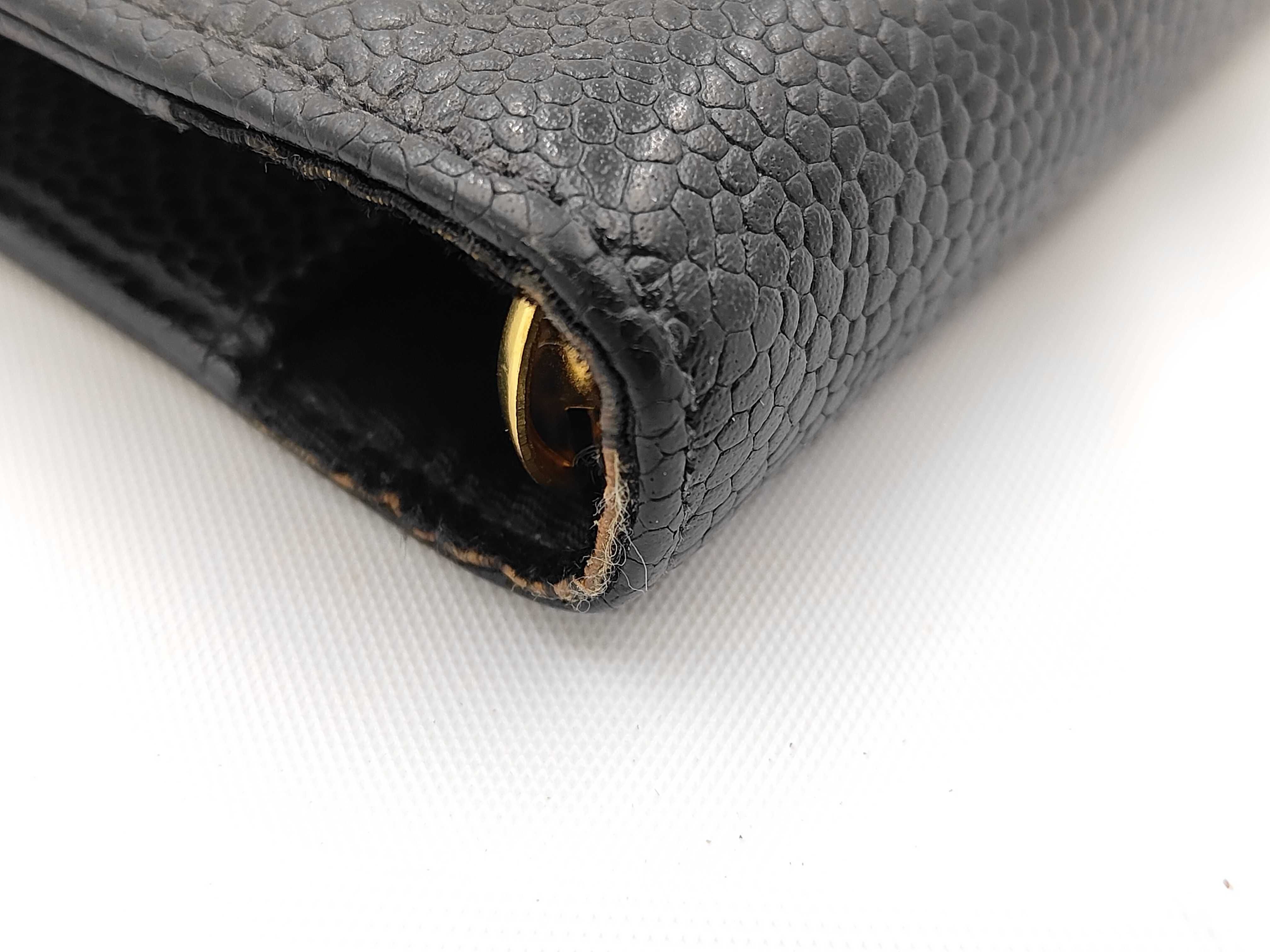 Coco Mark Caviar Skin Agenda Notebook Cover, Black (4614740) — view 3