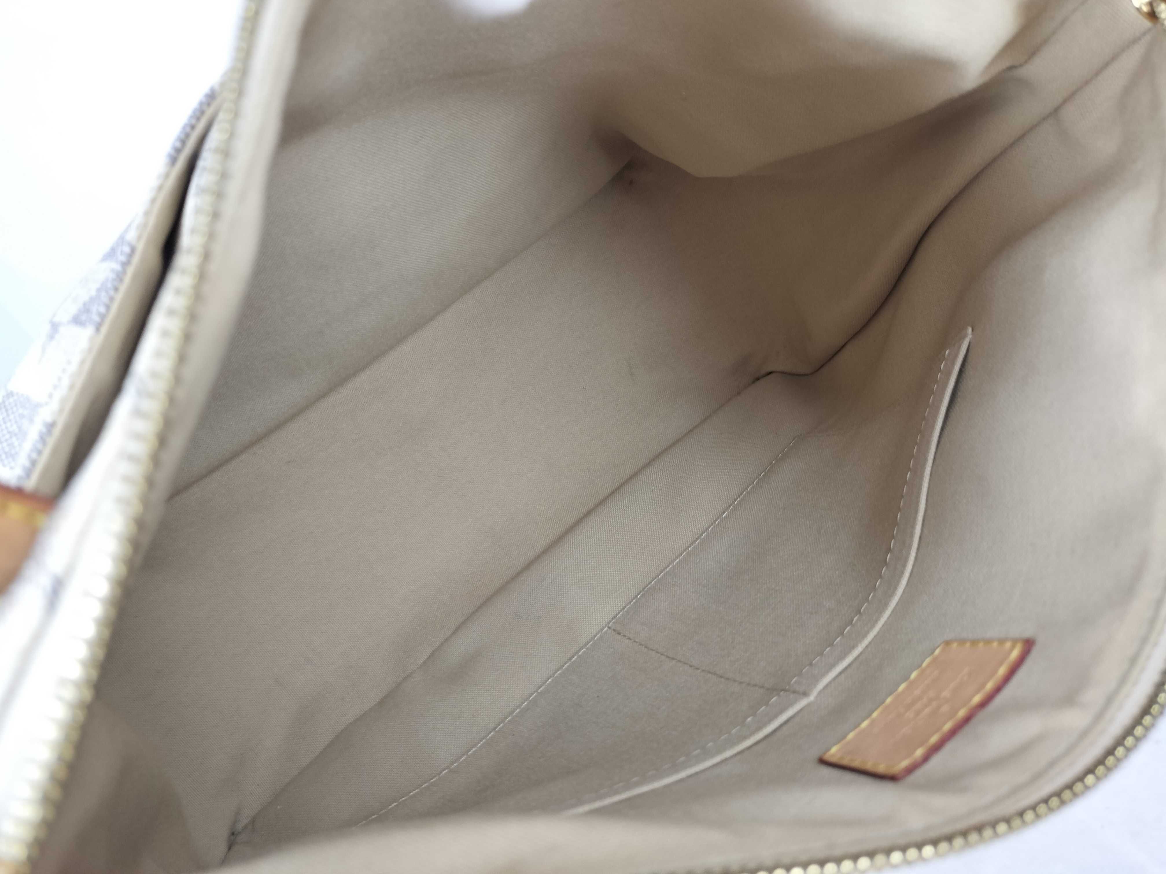 Damier Azur Figeri PM N41176 White Shoulder Bag — view 10