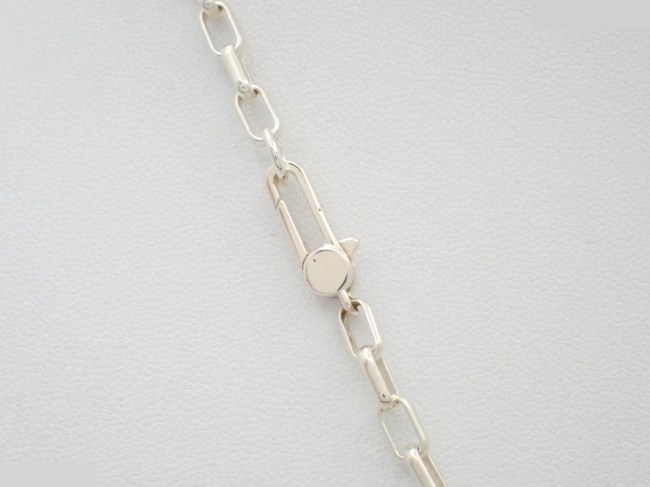 Interlocking G Silver Long Necklace, 925 Sterling Silver, 22.4g — view 2